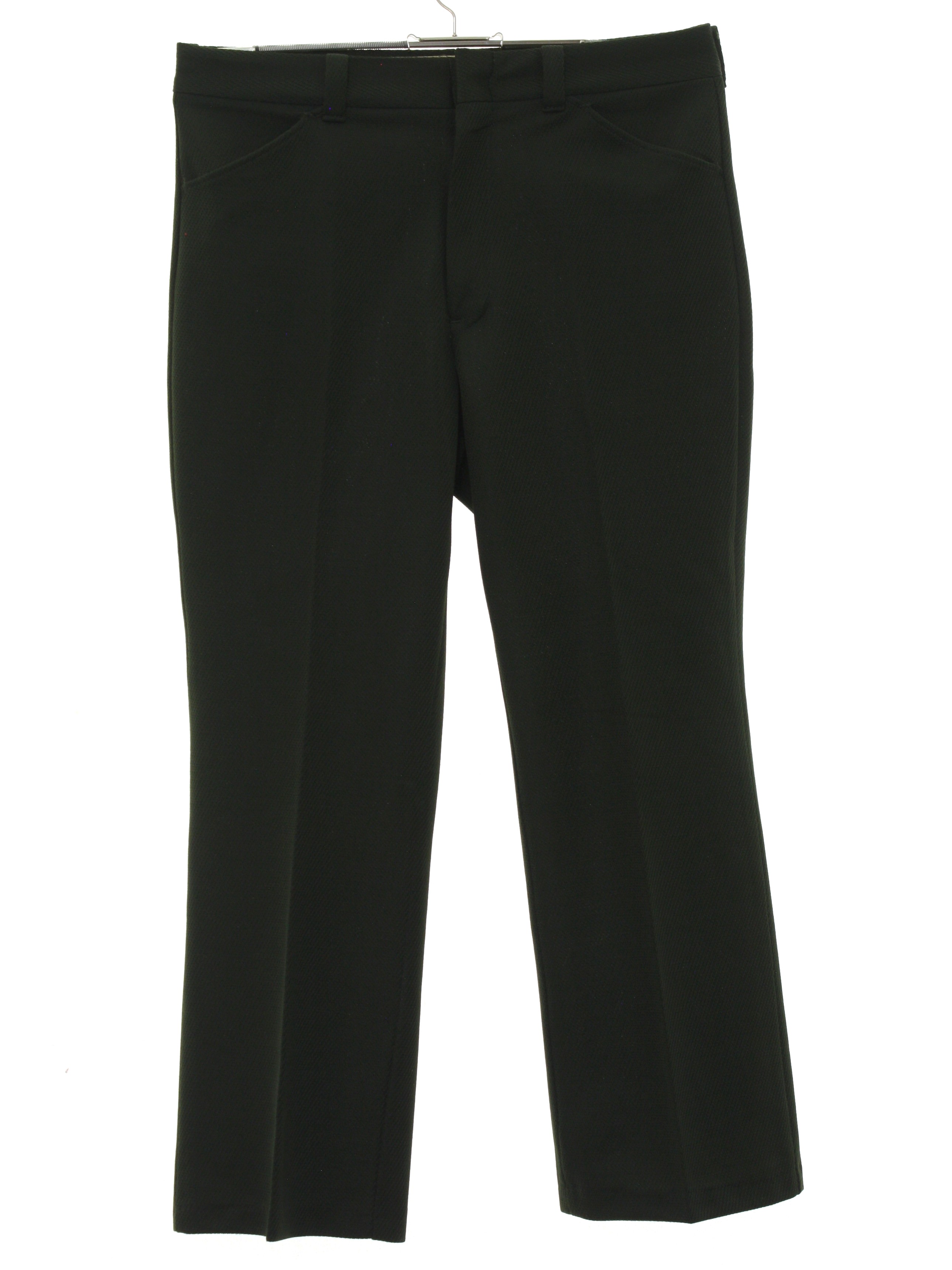 1970's Flared Pants / Flares (Easy Care): 70s -Easy Care- Mens dark ...