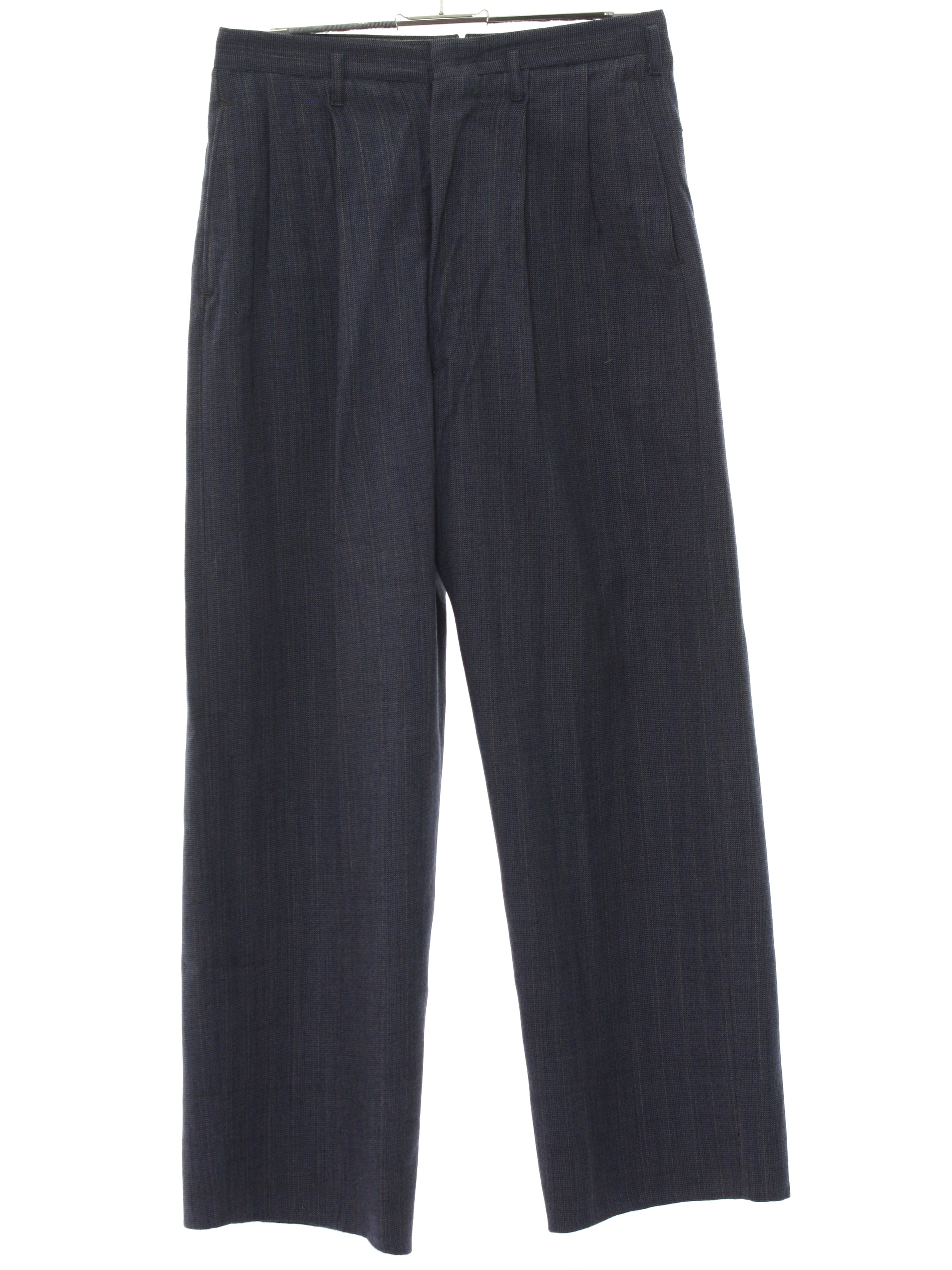 No Label Forties Vintage Pants: Late 40s -No Label- Mens navy blue ...