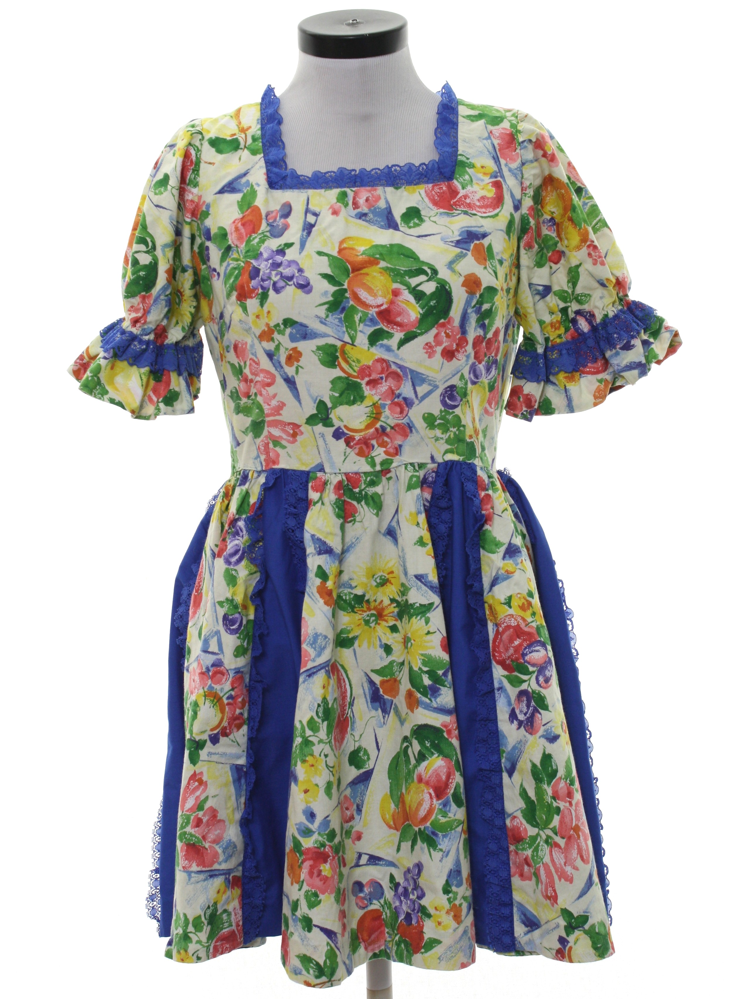Retro 1970's Dress (home sewn) : 70s -home sewn- Womens cream ...
