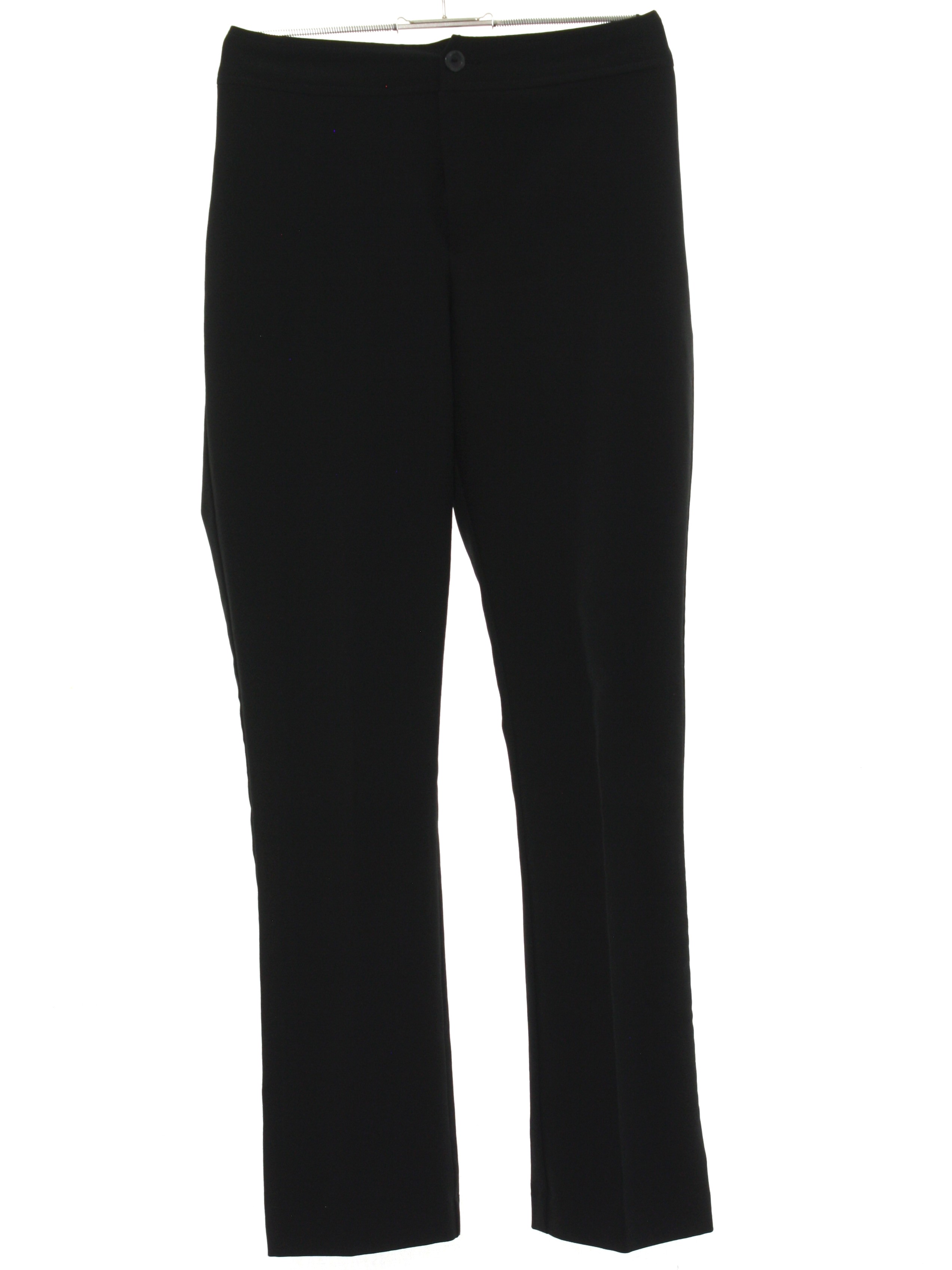 1980s Vintage Pants: 80s -I. N.- Womens black polyester gabardine ...