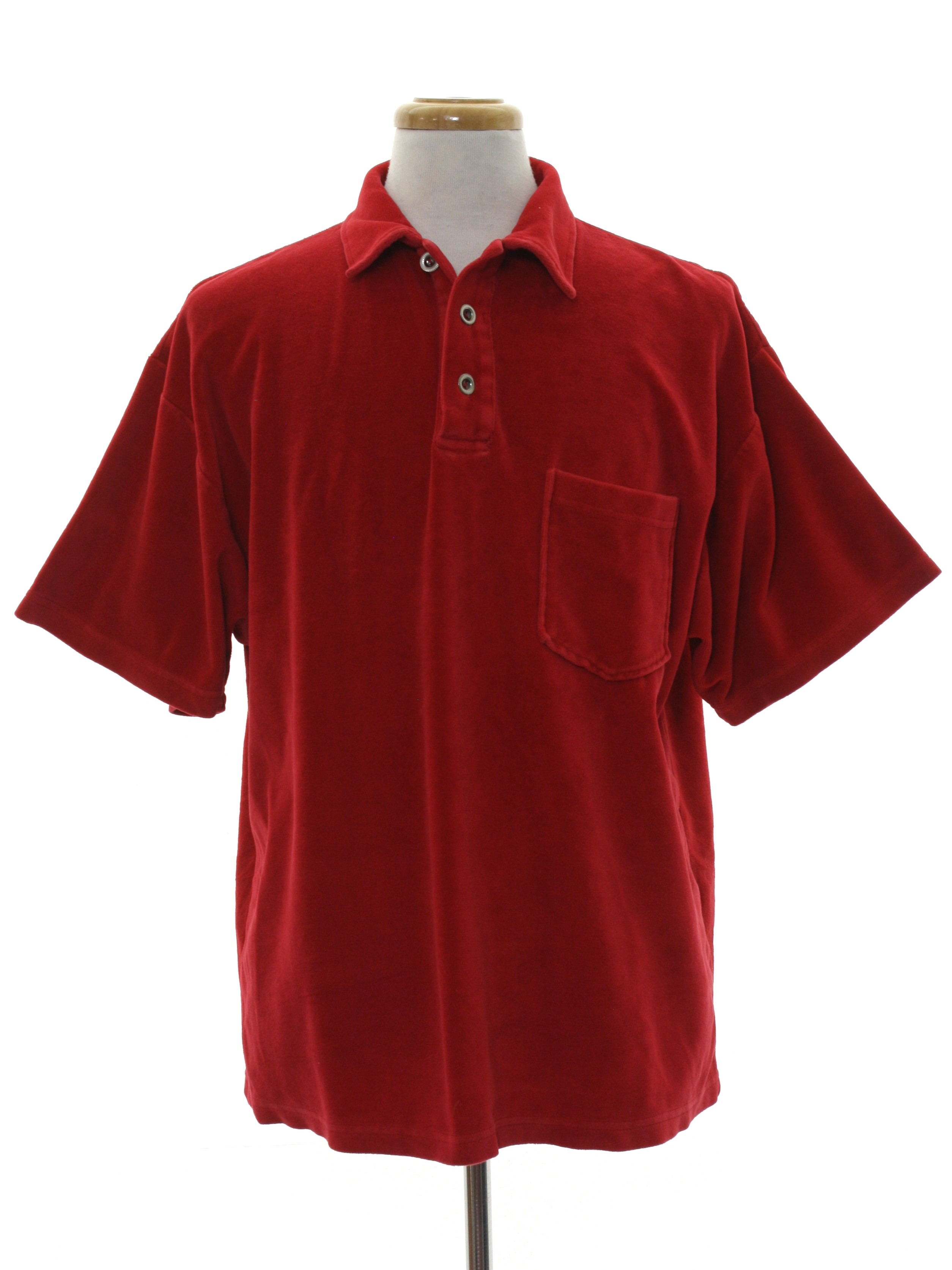 Retro 60s Velour Shirt (Cut Label) : 60s -Cut Label- Mens red ...