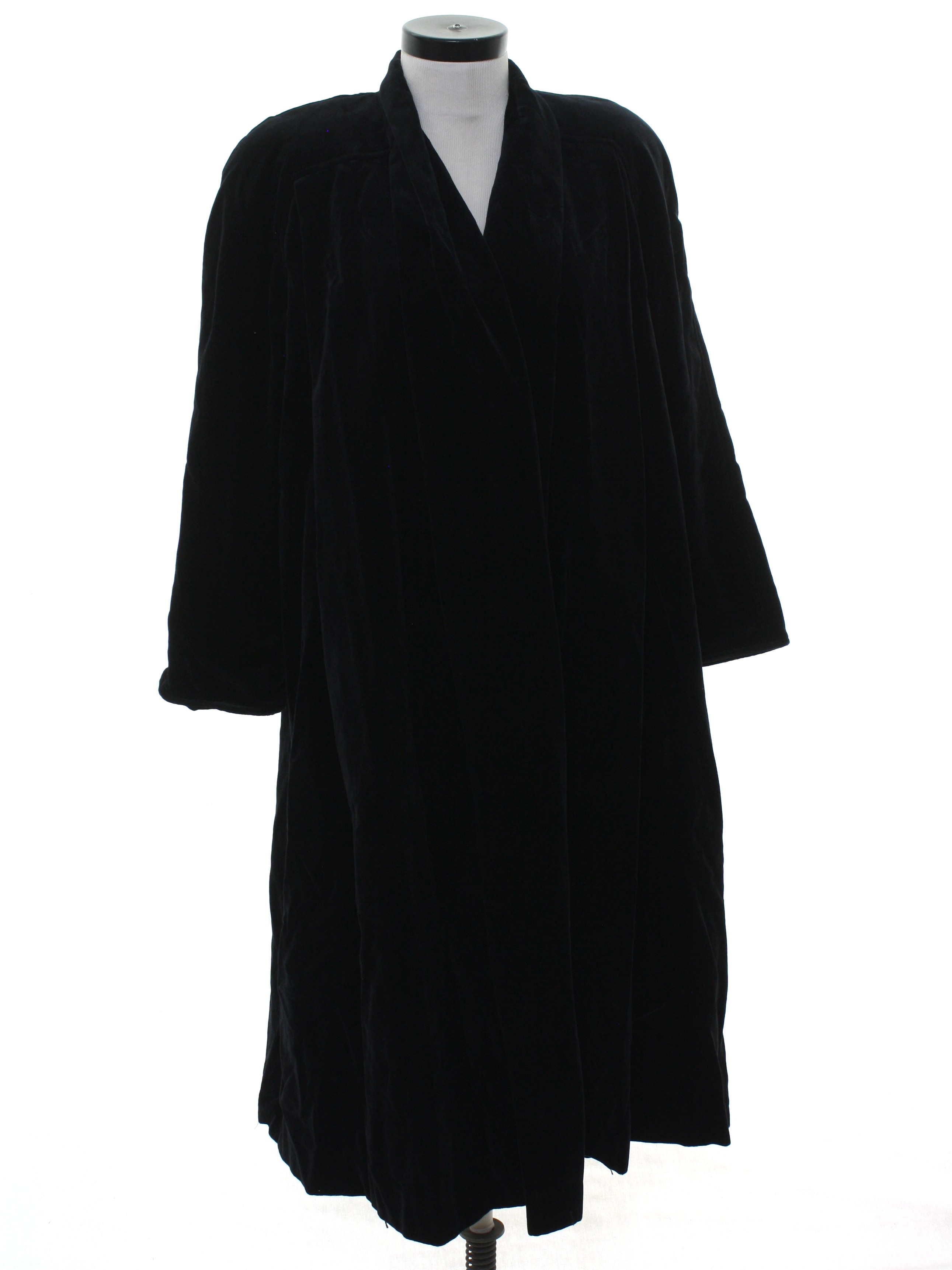 1980s Cattiva Jacket: 80s -Cattiva- Womens black background cotton ...