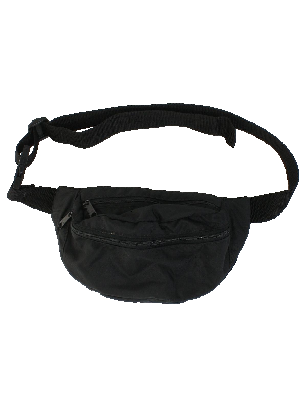black nylon fanny pack
