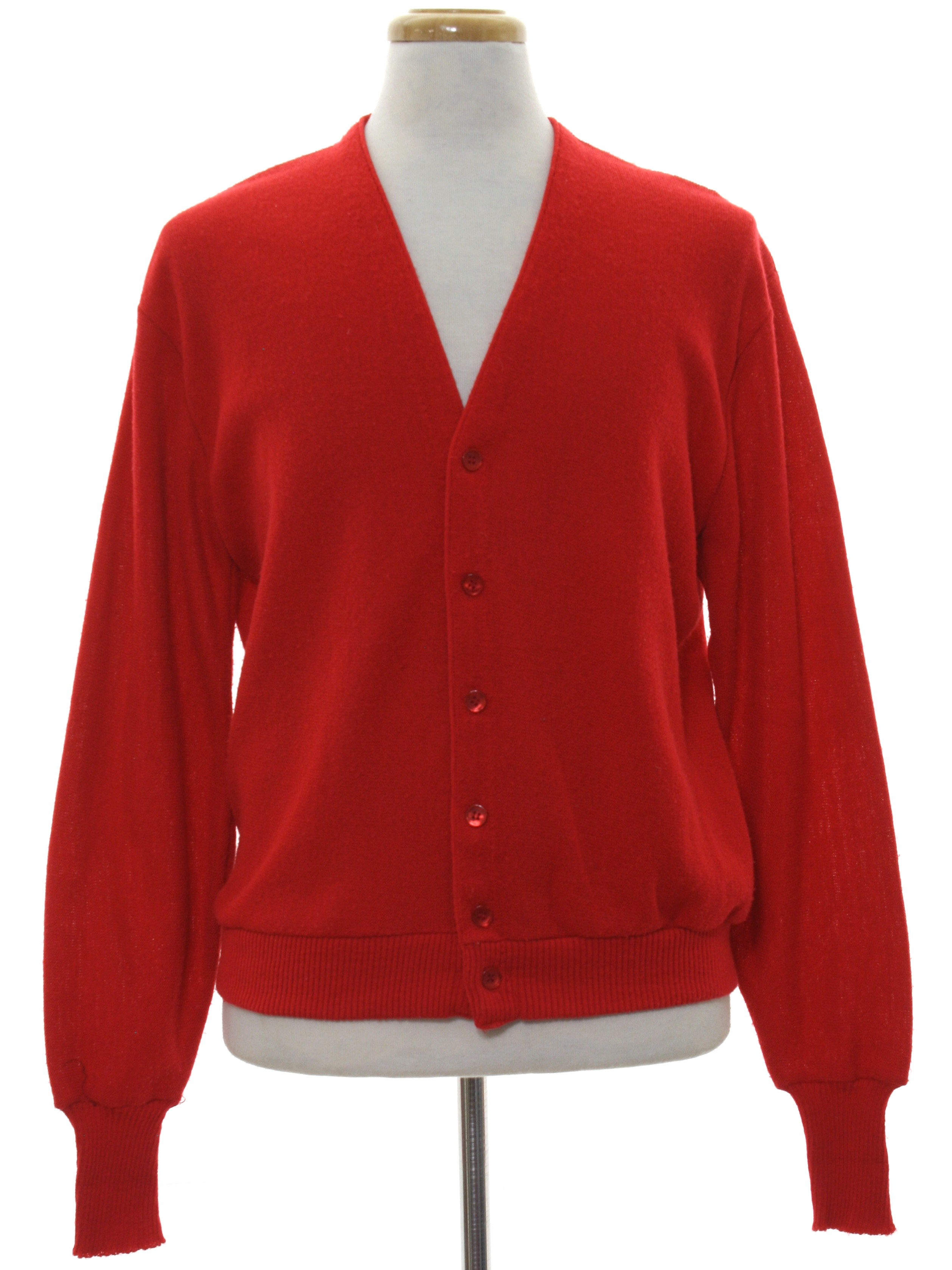 Vintage Jantzen Eighties Caridgan Sweater: 80s -Jantzen-- Mens red ...