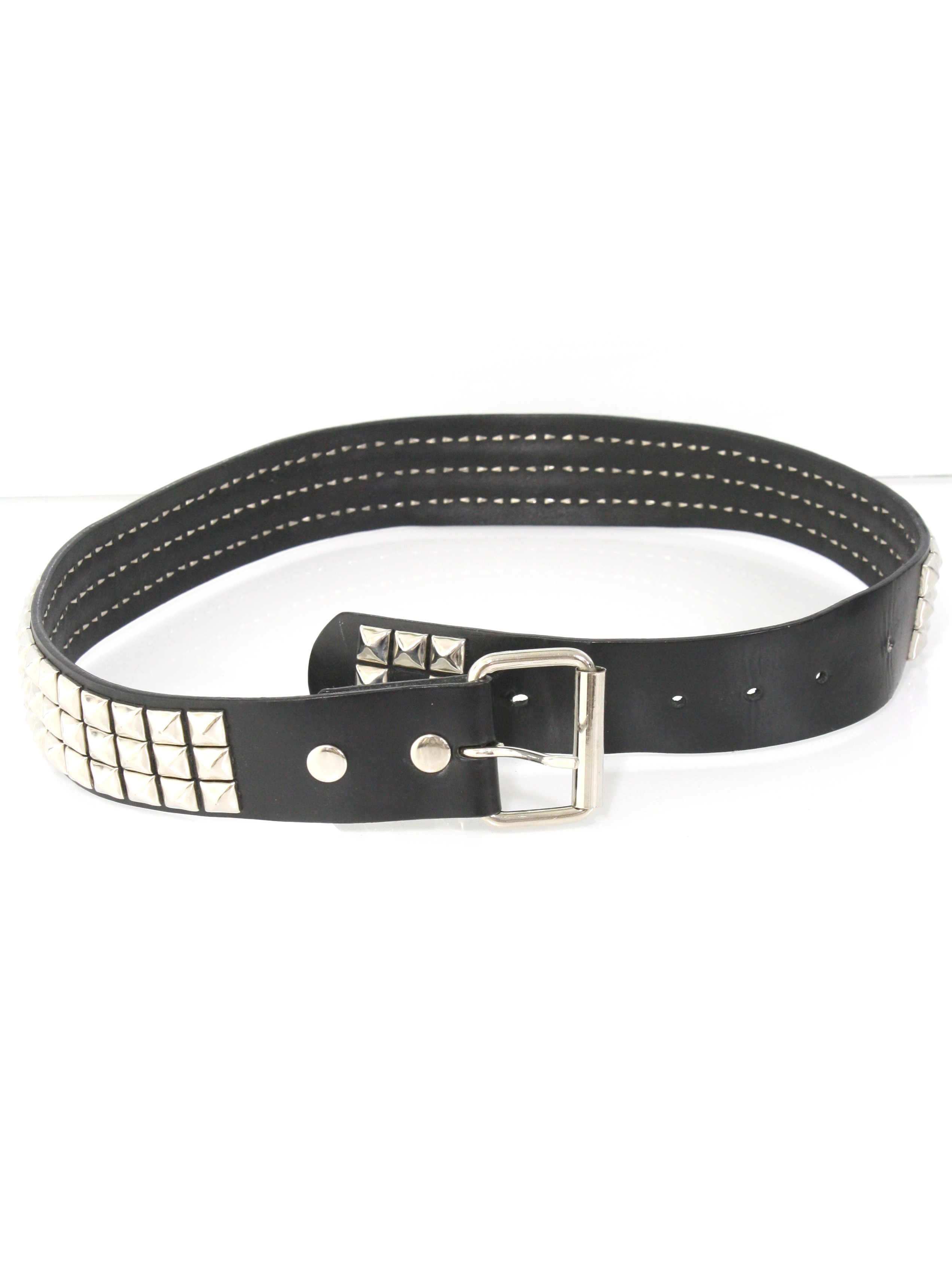 Belt: 90s -Hot Topic- Unisex black background leather punk rock style ...