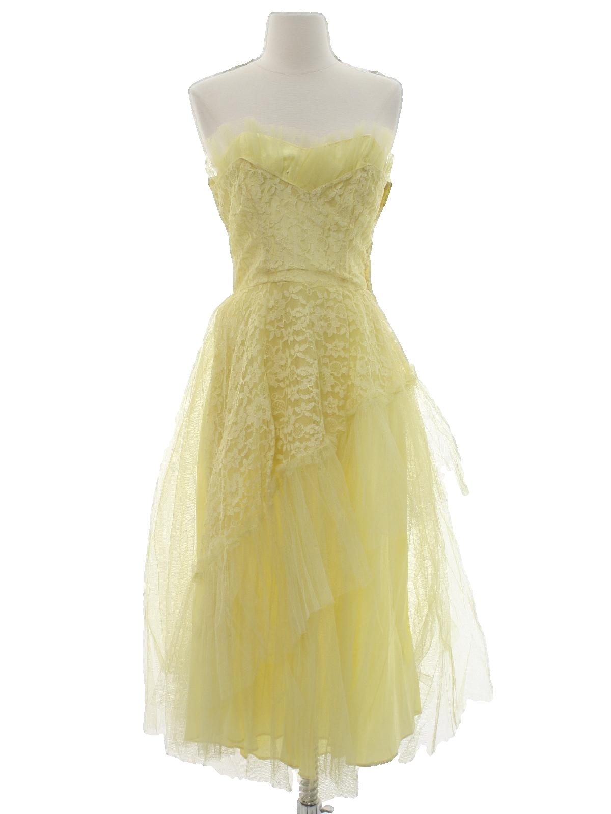 yellow netted dress