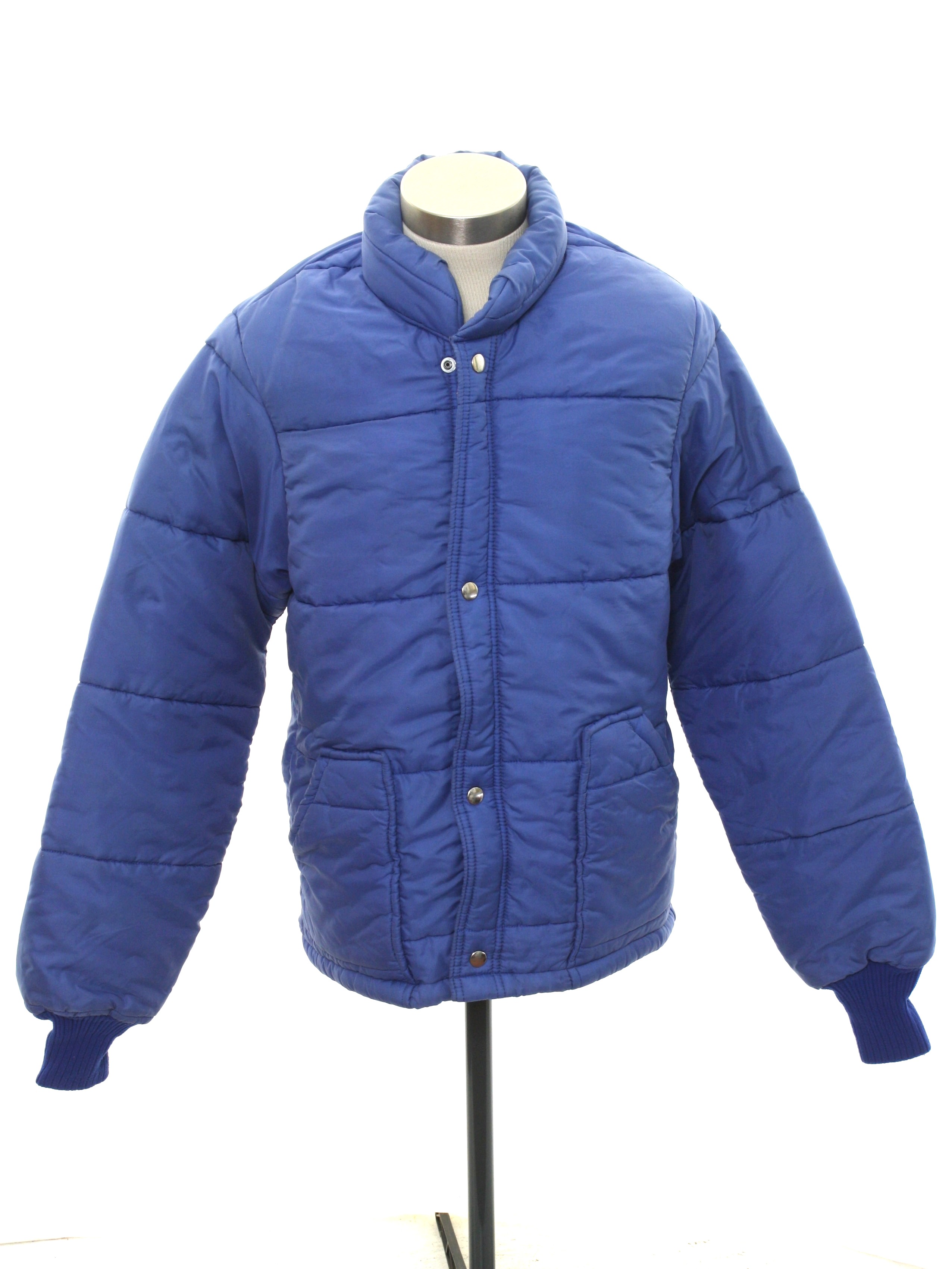 1980's Retro Jacket: 80s -Unitog- Mens sky blue background nylon ...