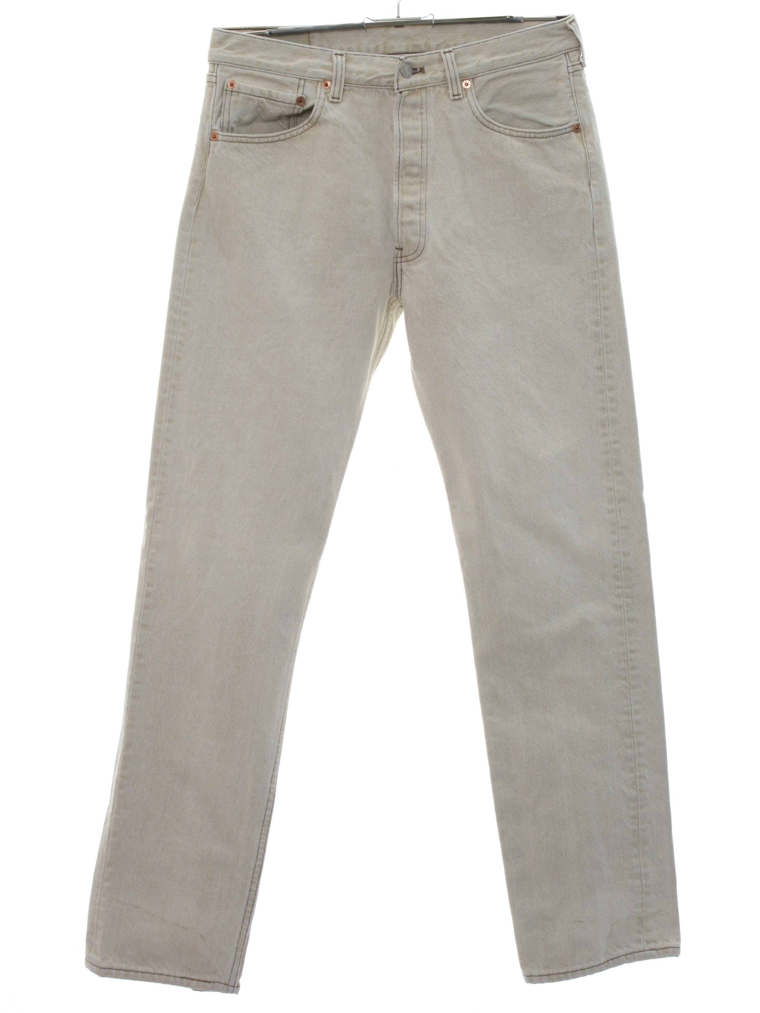 Nineties Vintage Pants: 90s -Levis 501- Mens tan factory over dyed on ...