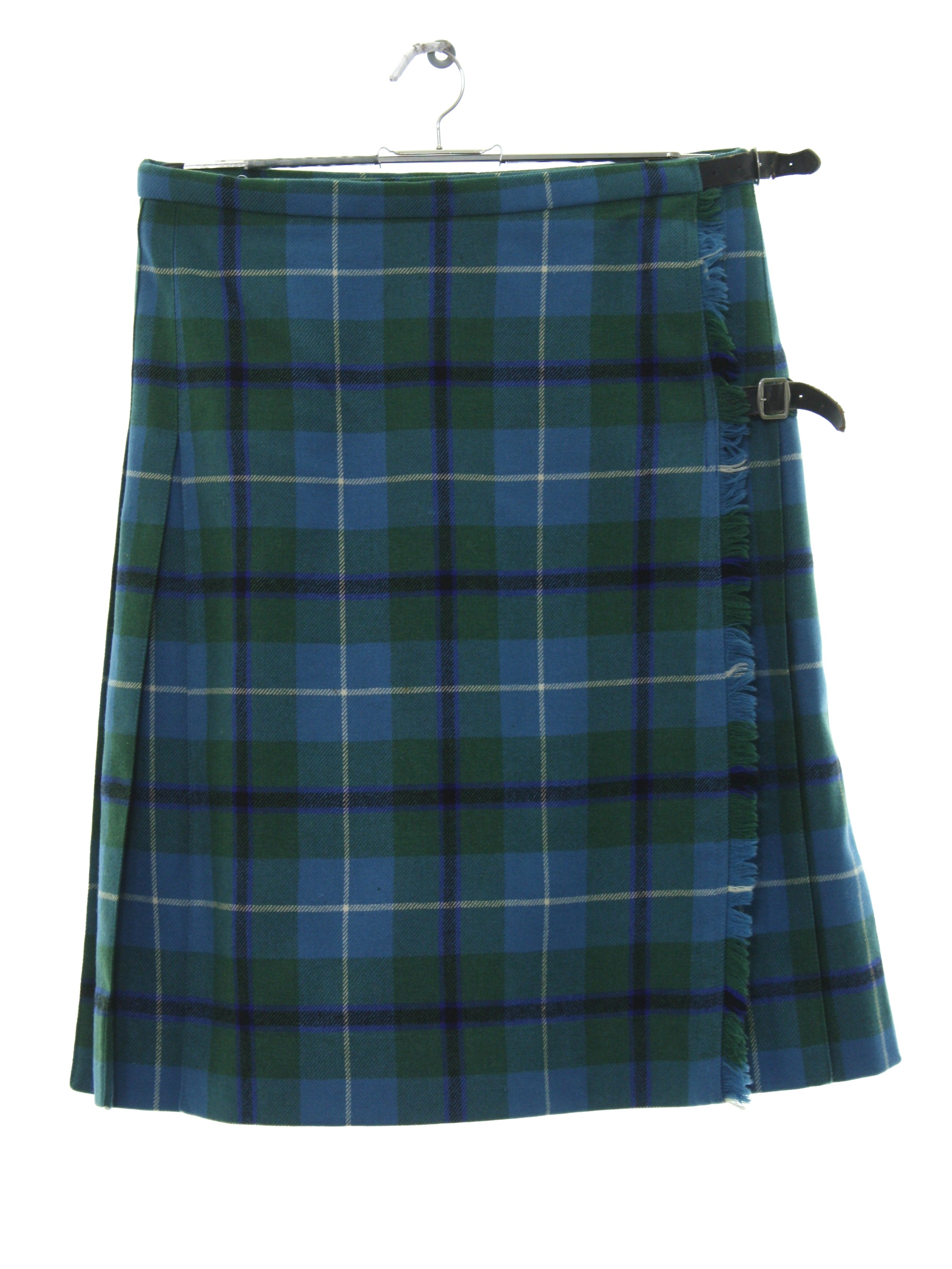 blue plaid skirt 50s
