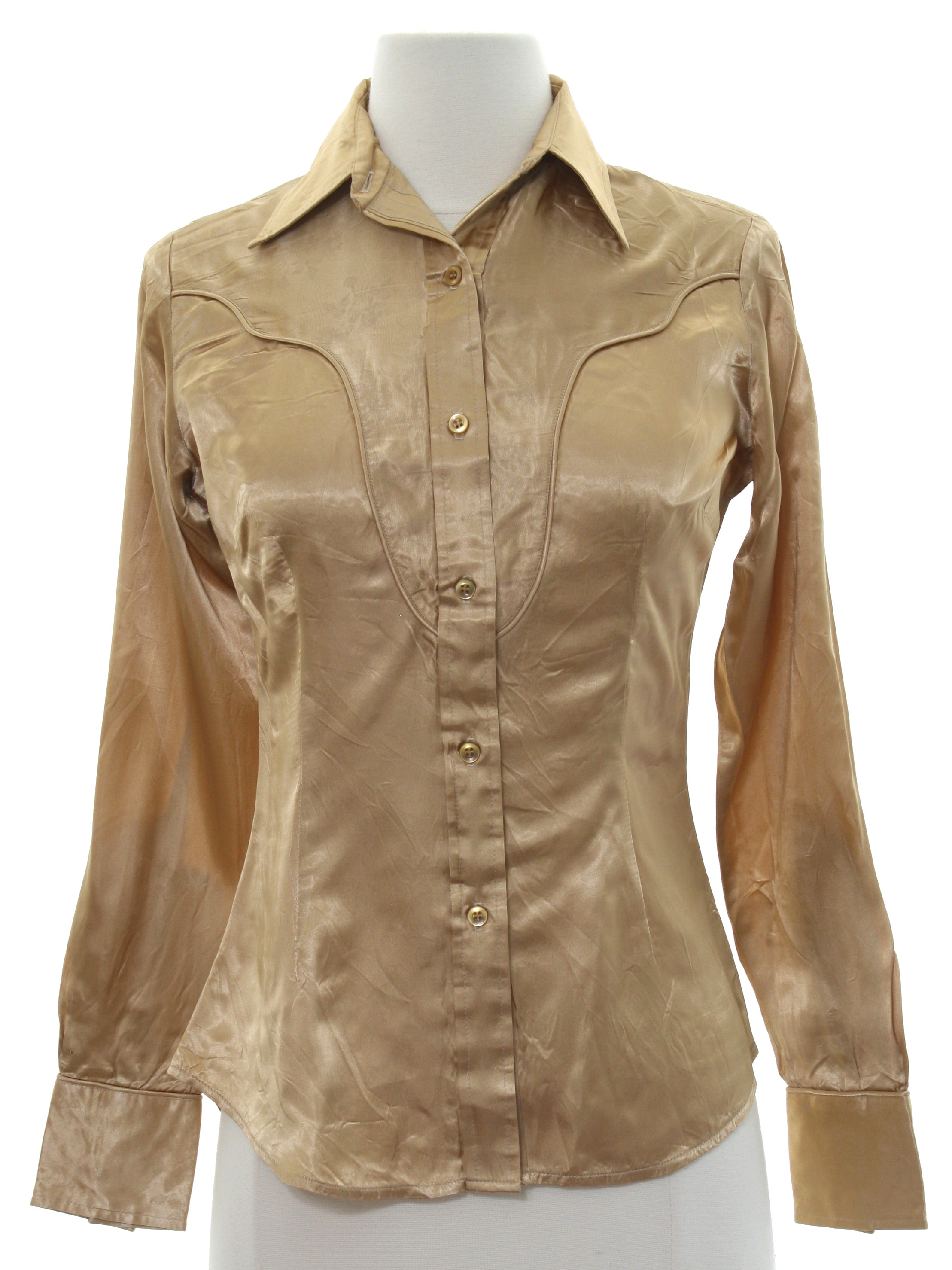 western satin shirt