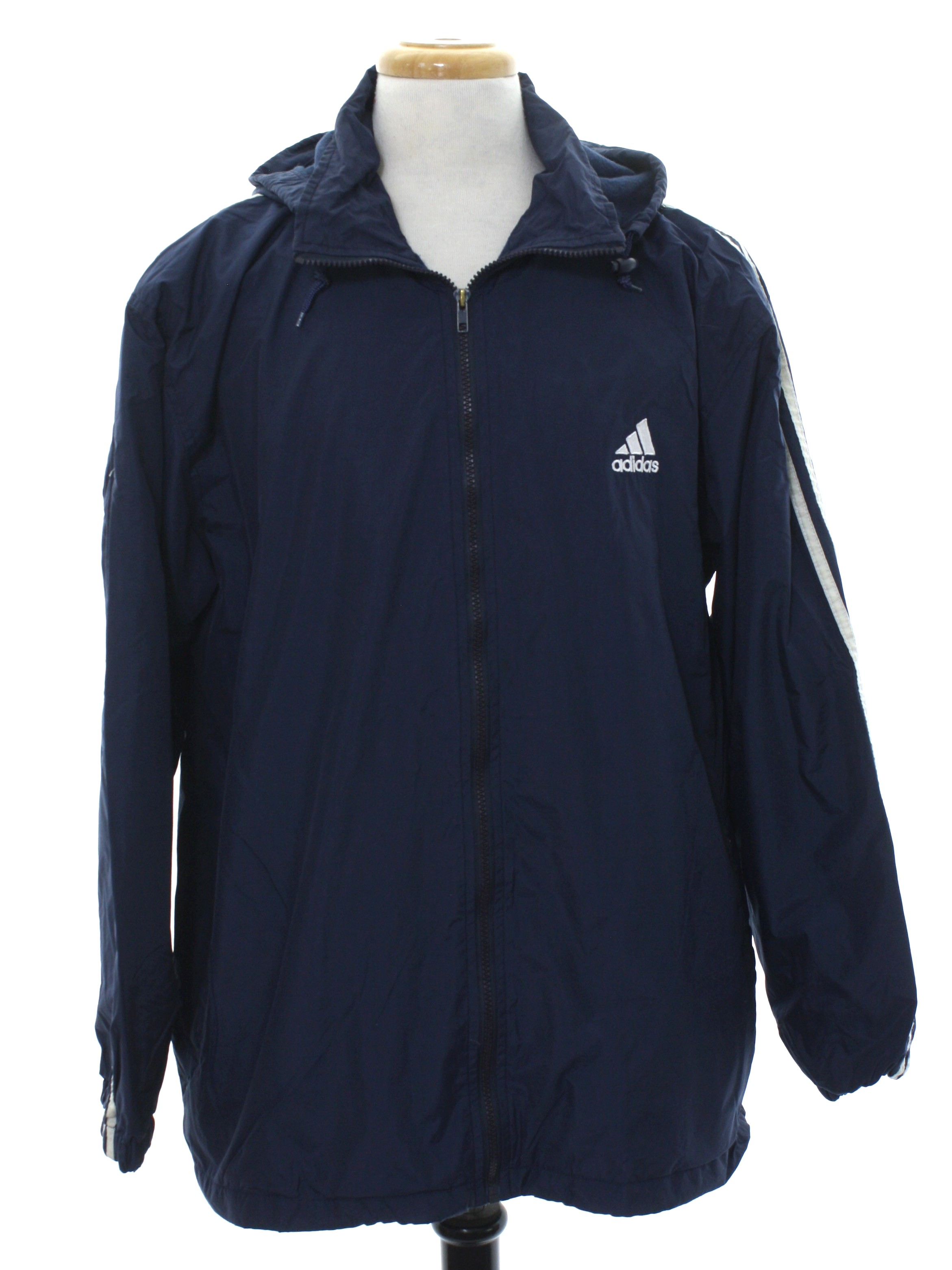 adidas windbreaker dark blue