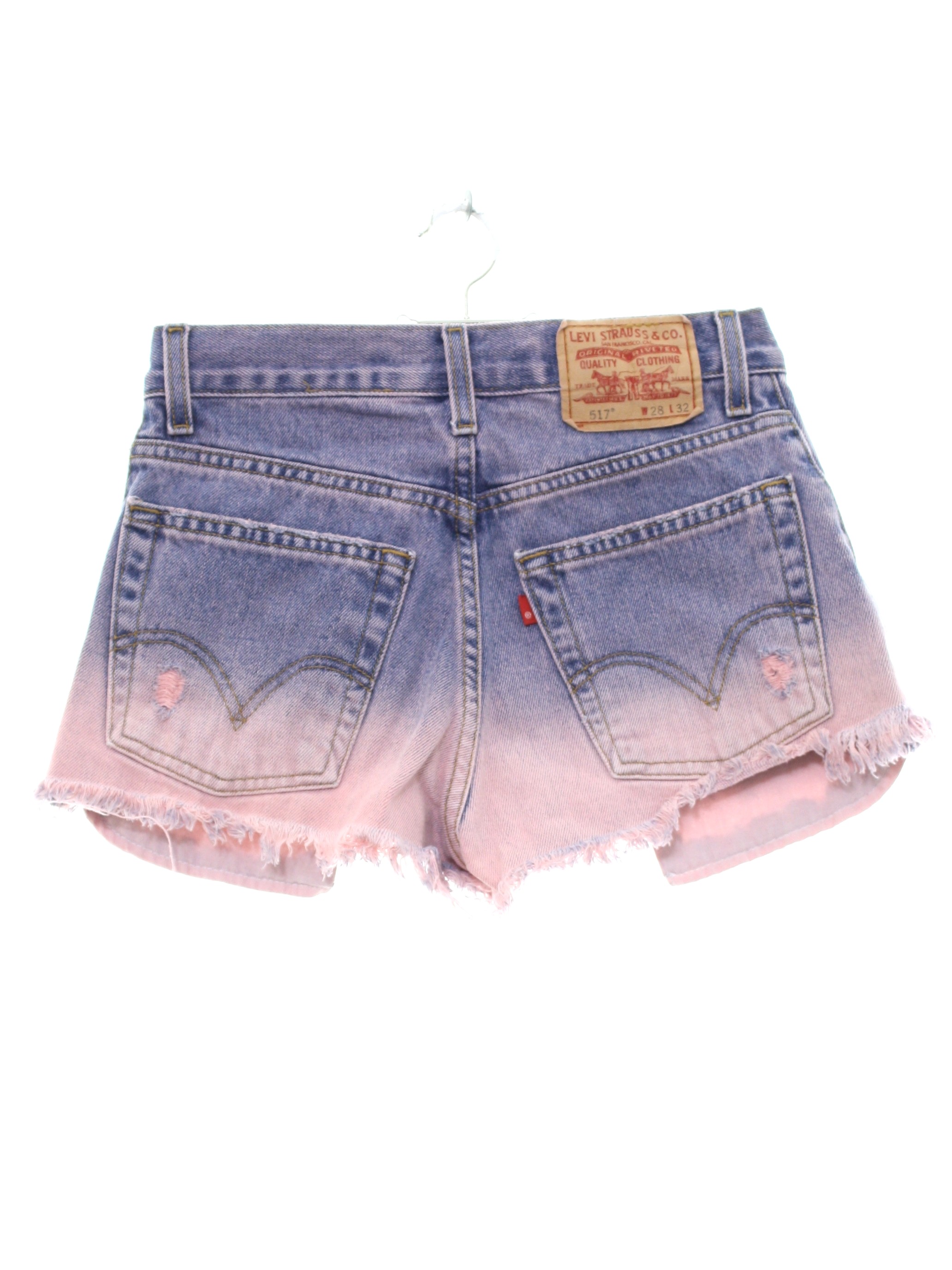 purple levi shorts