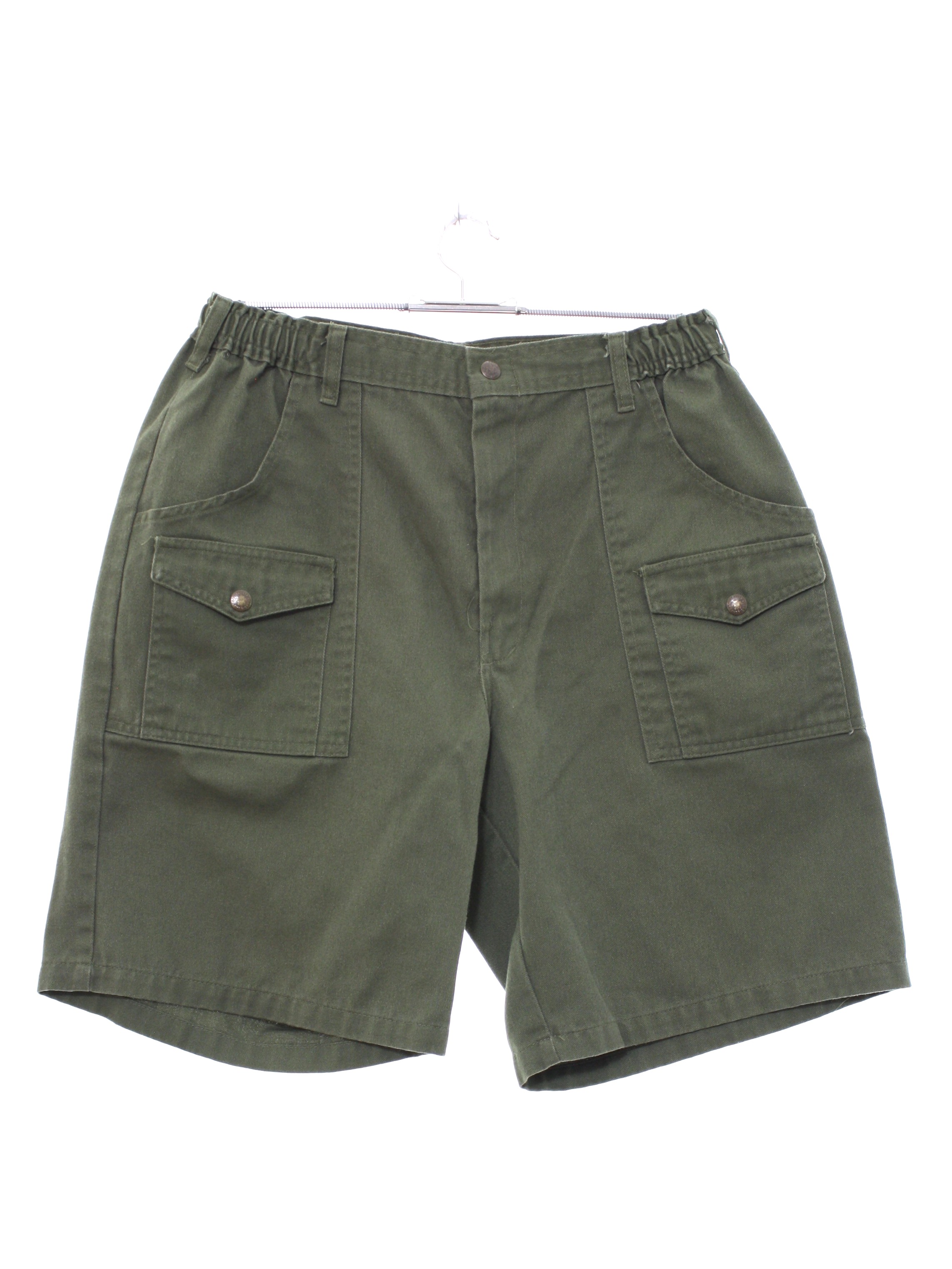 Retro Eighties Shorts: 80s -Boy Scouts of America- Mens khaki green ...