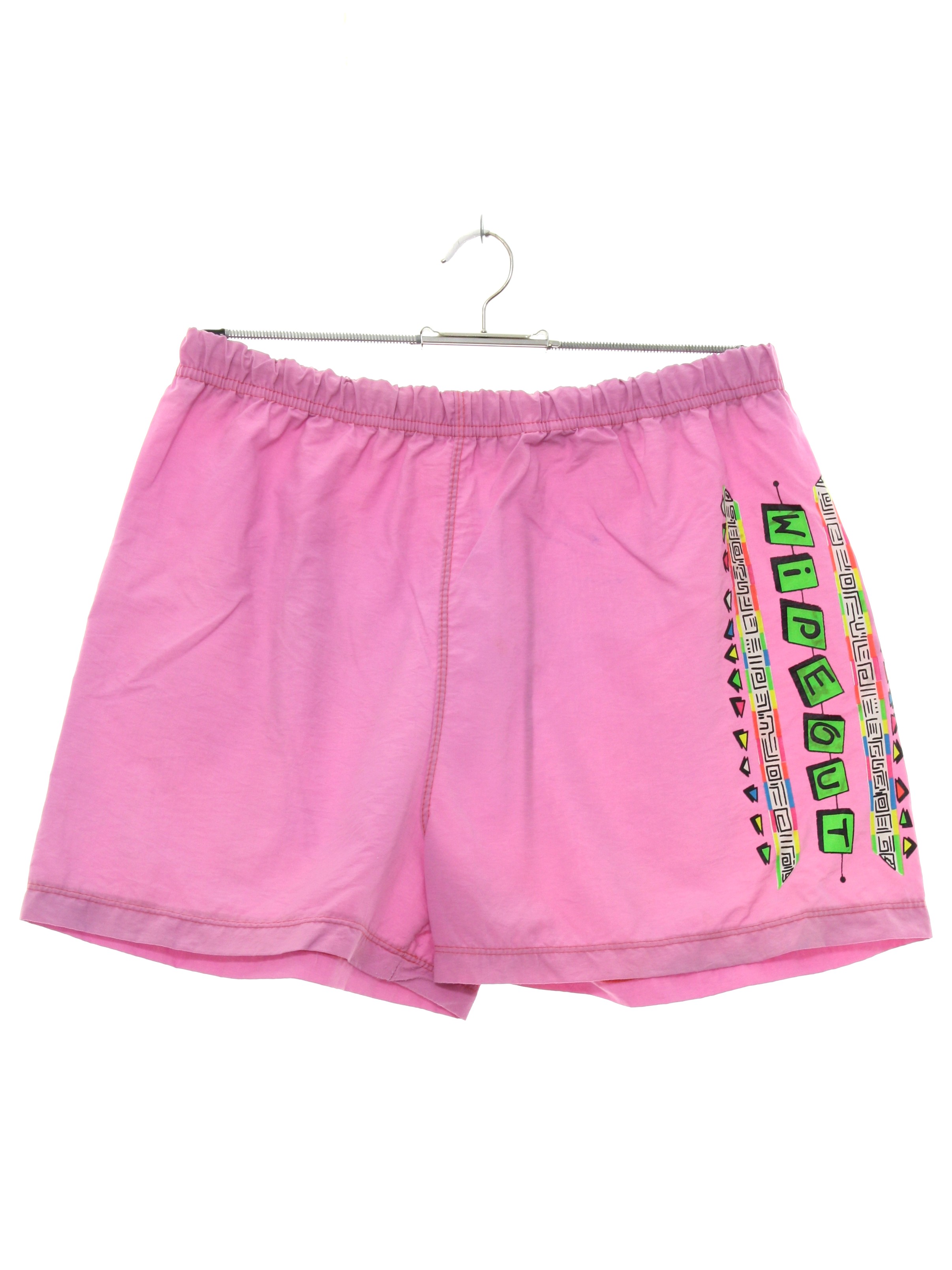 1980's Retro Shorts: 80s -Slim Tastics- Unisex dusty bubblegum pink ...