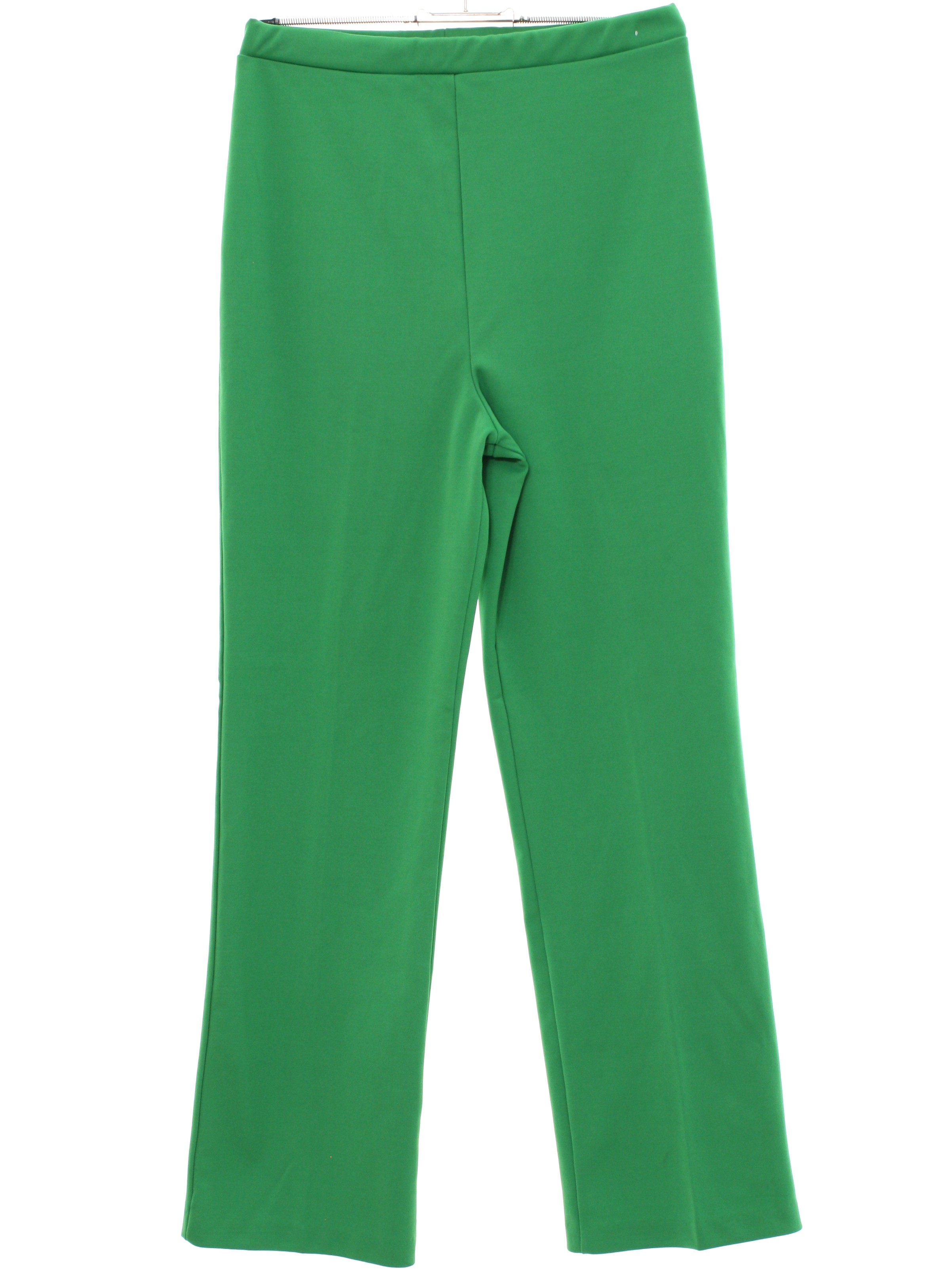 green knit pants