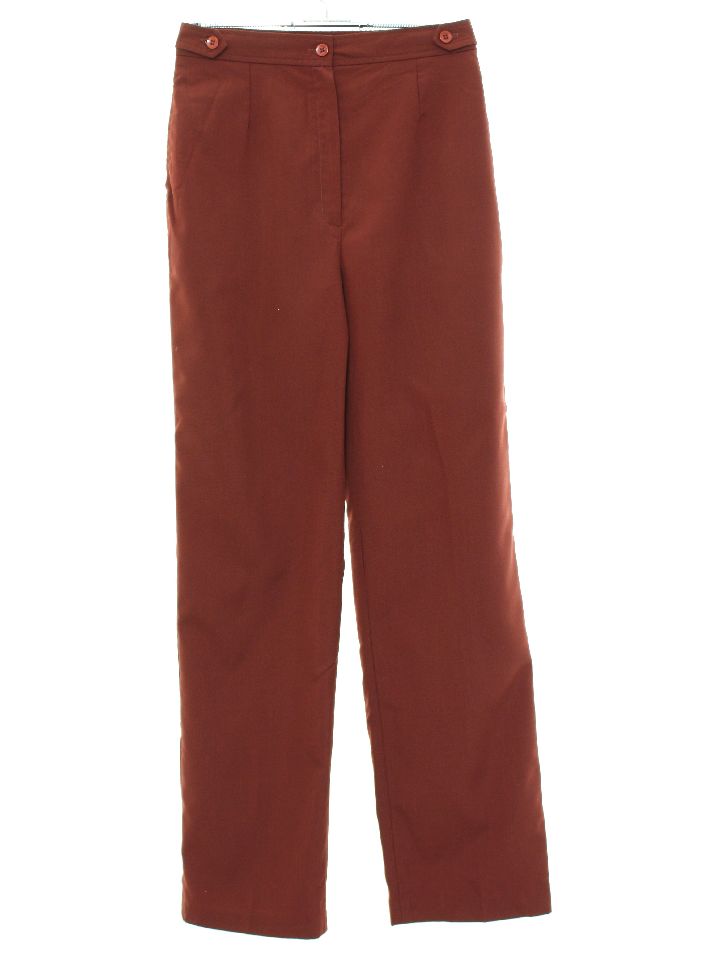 Vintage 1980's Pants: 80s -Mistral- Womens brick red background ...