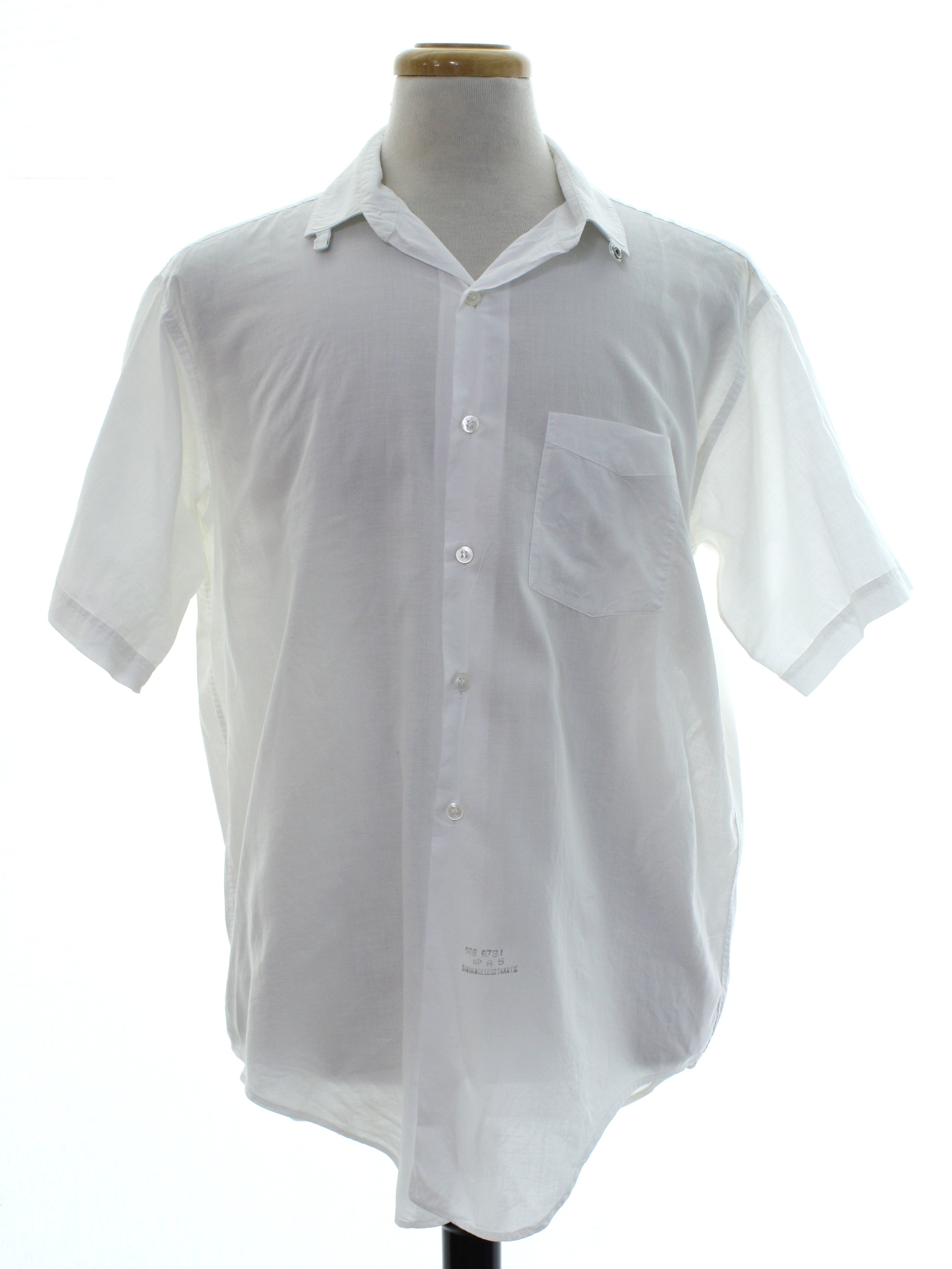 1960's Shirt (Ide of Troy): Early 60s -Ide of Troy- Mens white cotton ...