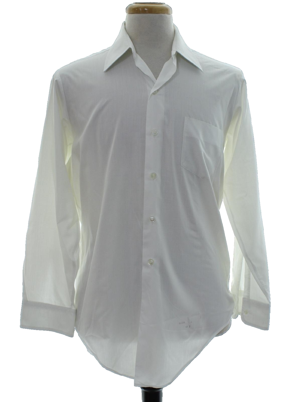 Vintage Kingsly Sixties Shirt: Early 60s -Kingsly- Mens white cotton