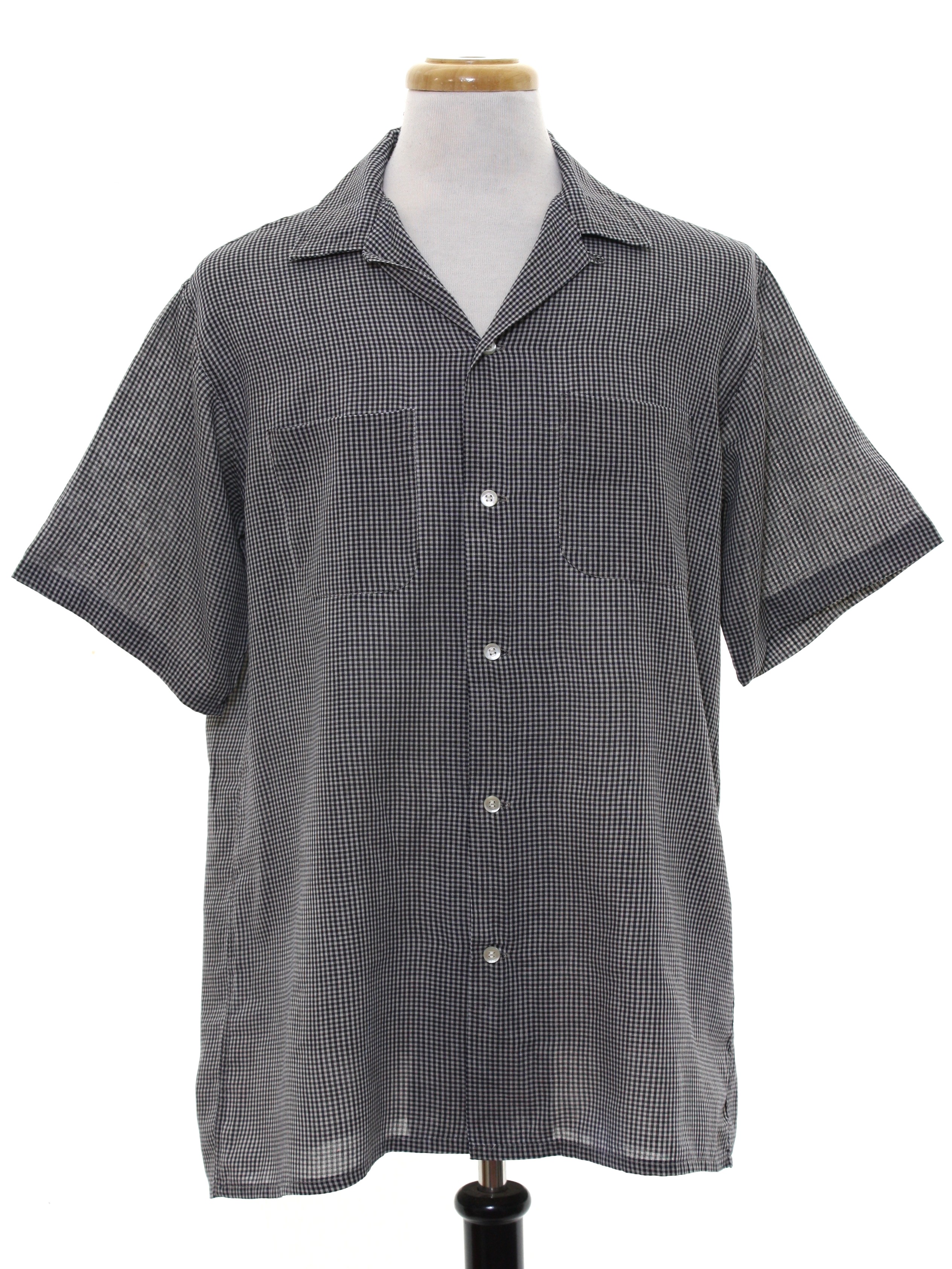 Vintage 1950's Shirt: Late 50s -Van Heusen Tallman- Mens white ...