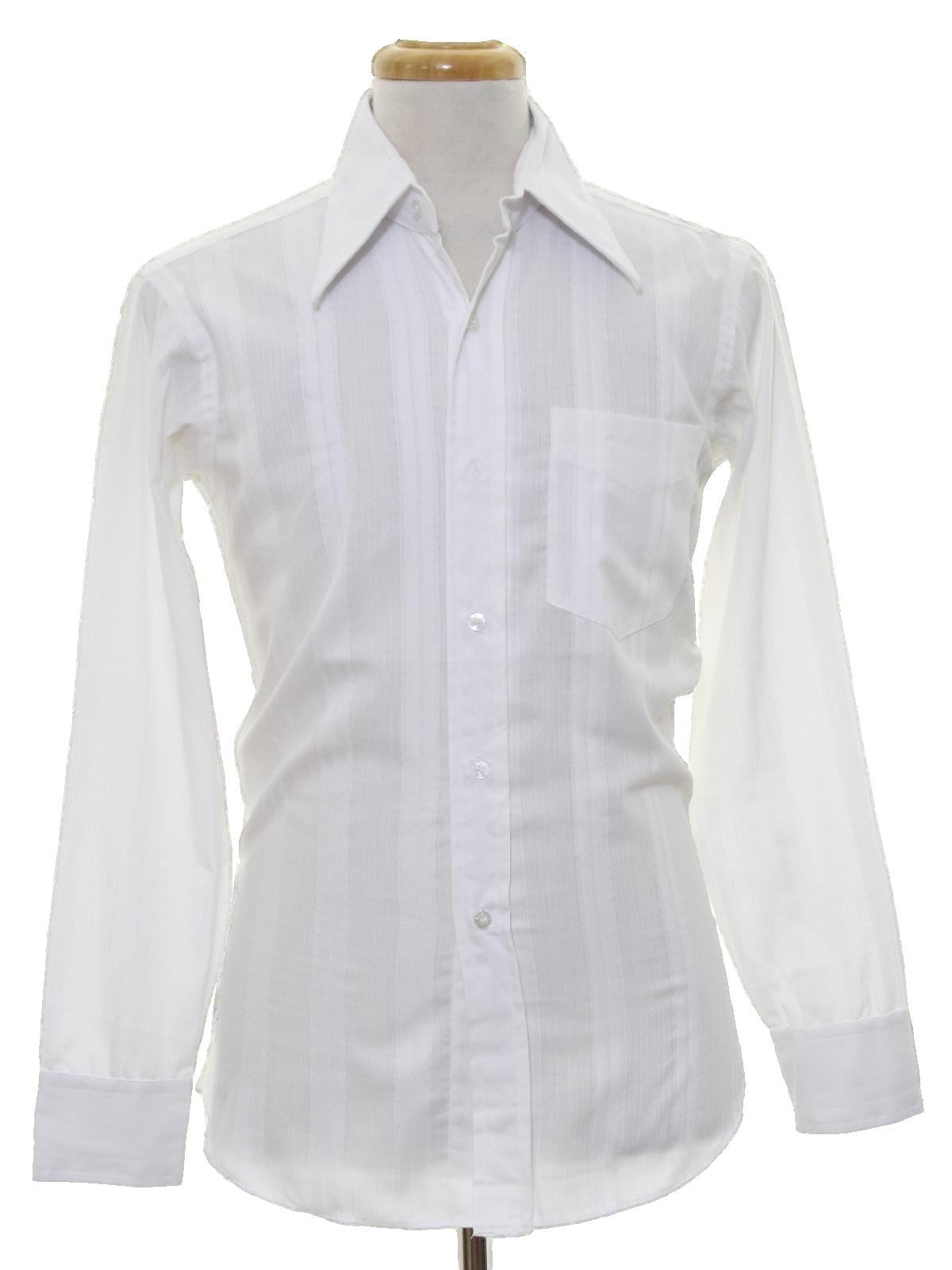 Yeungs Shirts 1970s Vintage Shirt: 70s -Yeungs Shirts- Mens white with