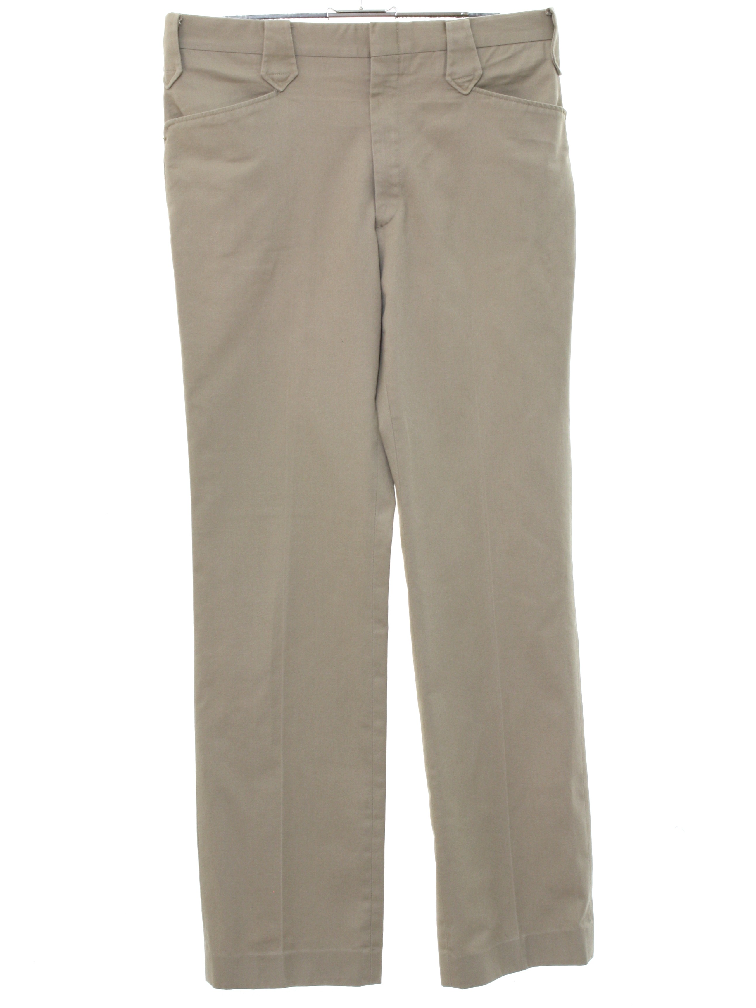 Seventies Vintage Pants: 70s style (made in 80s) -H Bar C- Mens khaki ...