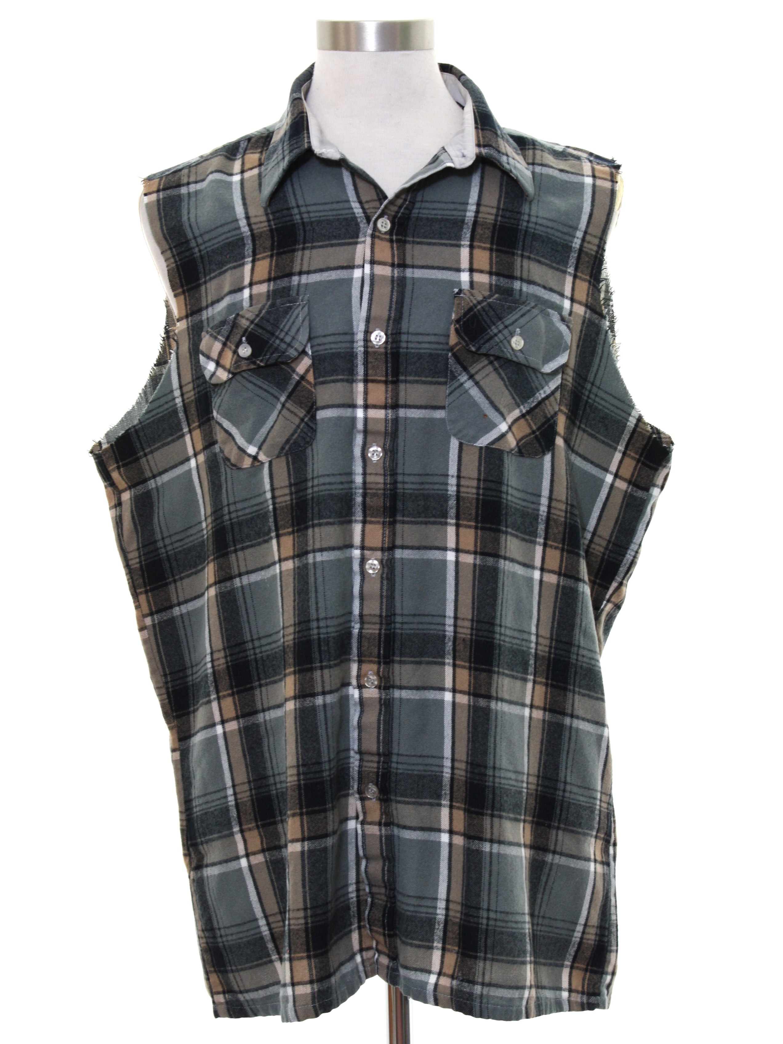 Vintage 1990's Sleeveless Shirt: 90s or Newer -Christopher Hart- Mens ...