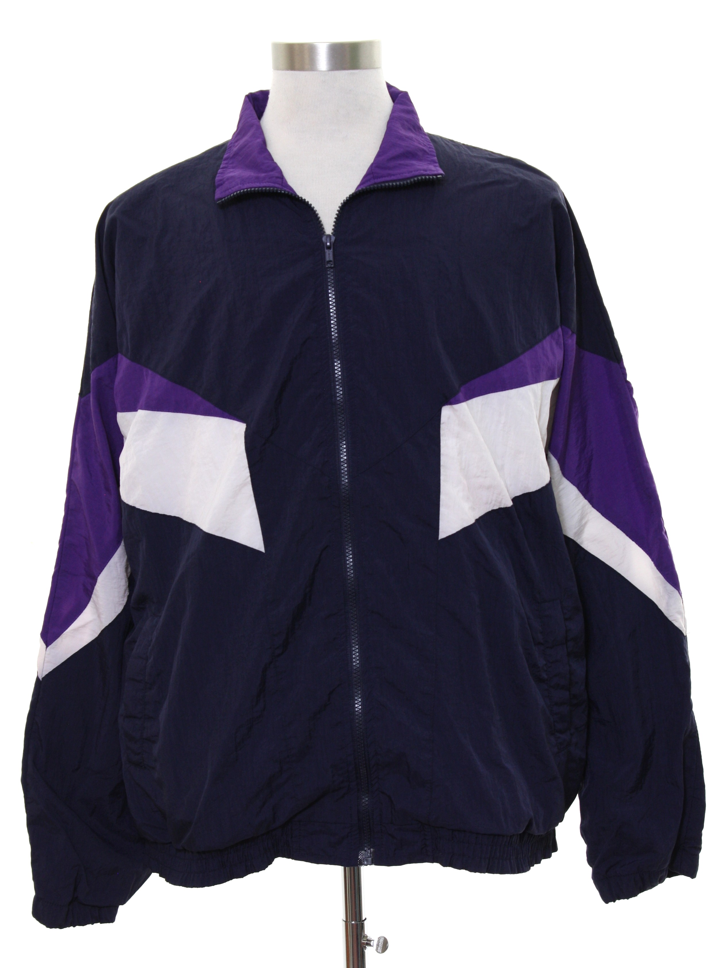 Nineties Vintage Jacket: 90s -Claybrooke Sport- Mens midnight blue ...