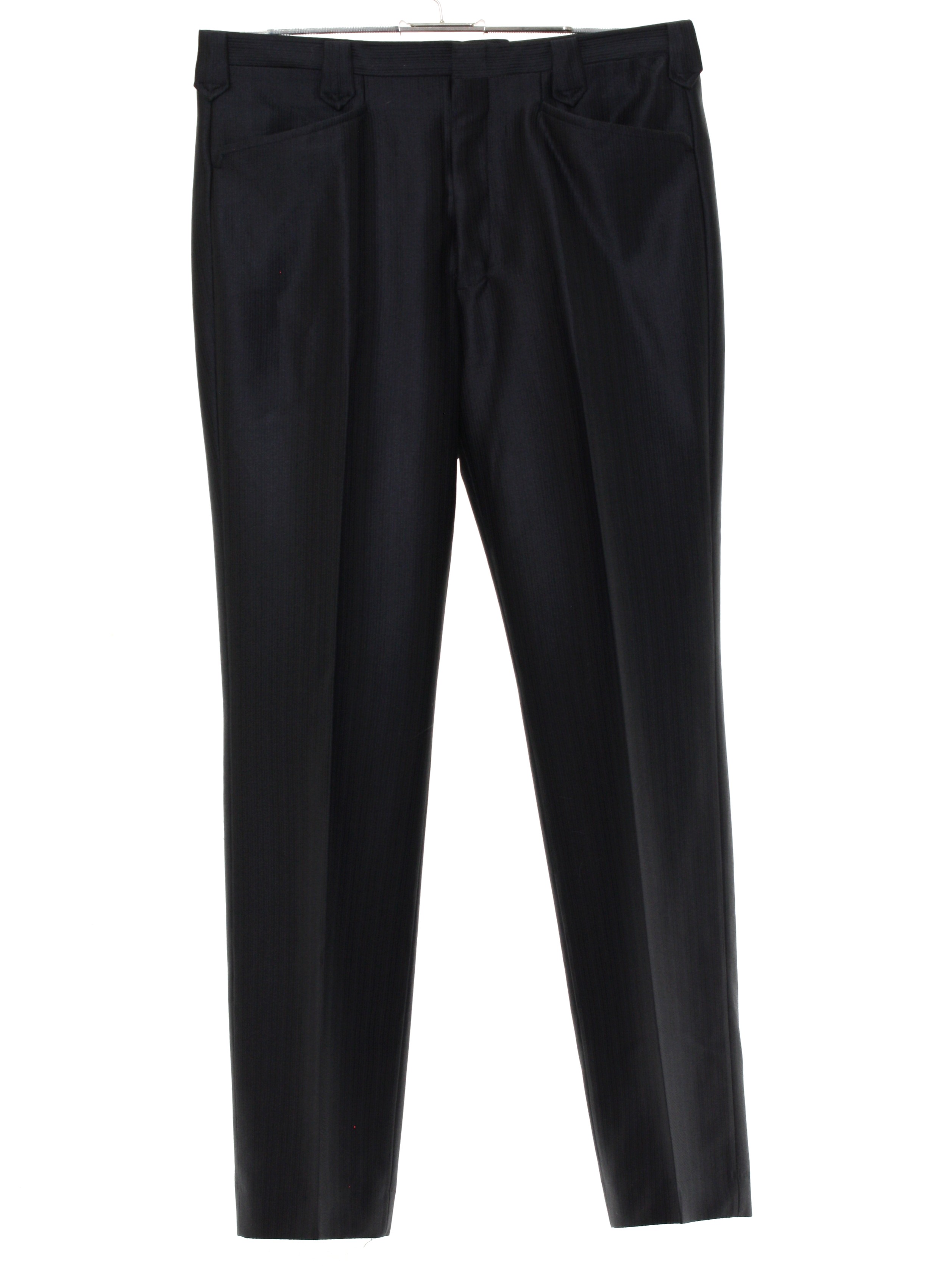 1980's Vintage Circle S Pants: 80s -Circle S- Mens sheeny black subtle ...