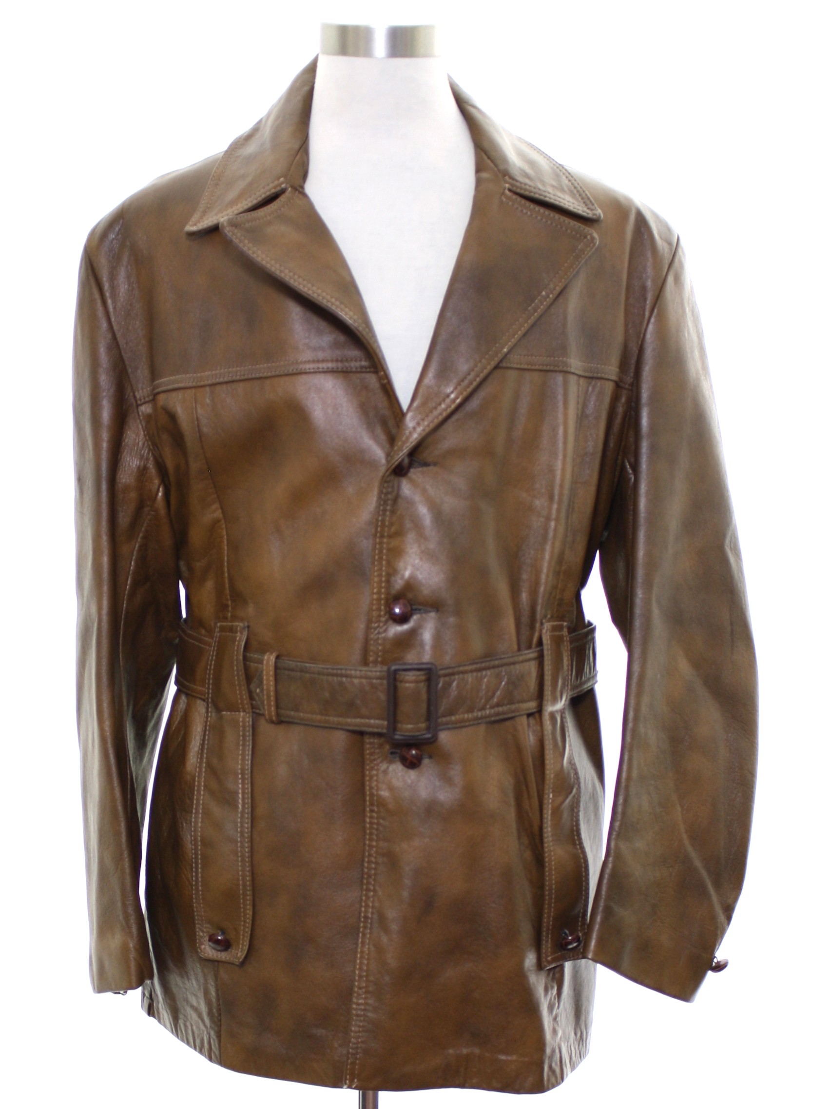 Reed 70's Vintage Leather Jacket: 70s -Reed- Mens rich shaded brown ...