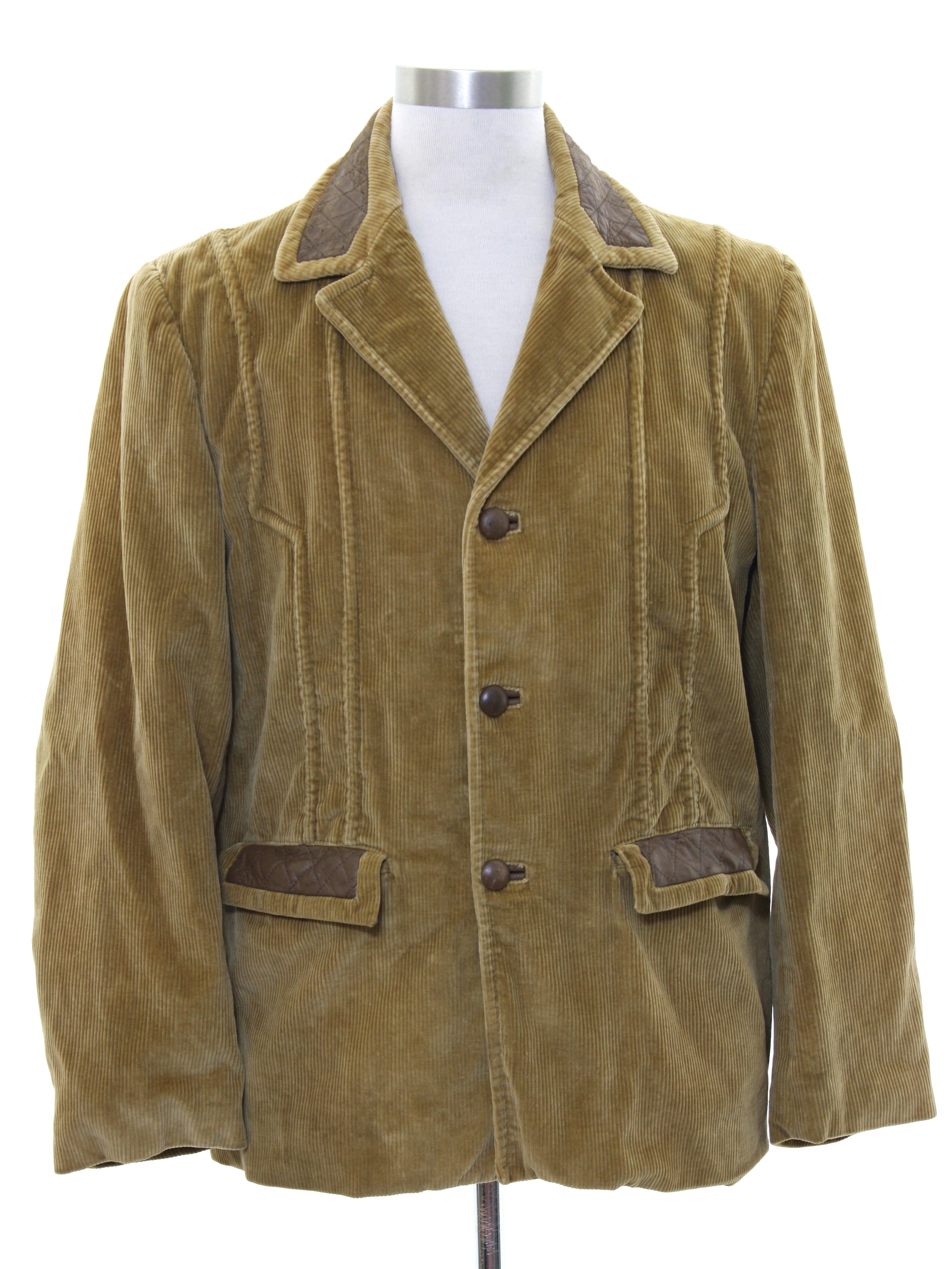 60s Retro Jacket: Late 60s or Early 70s -Matador- Mens tan cotton ...