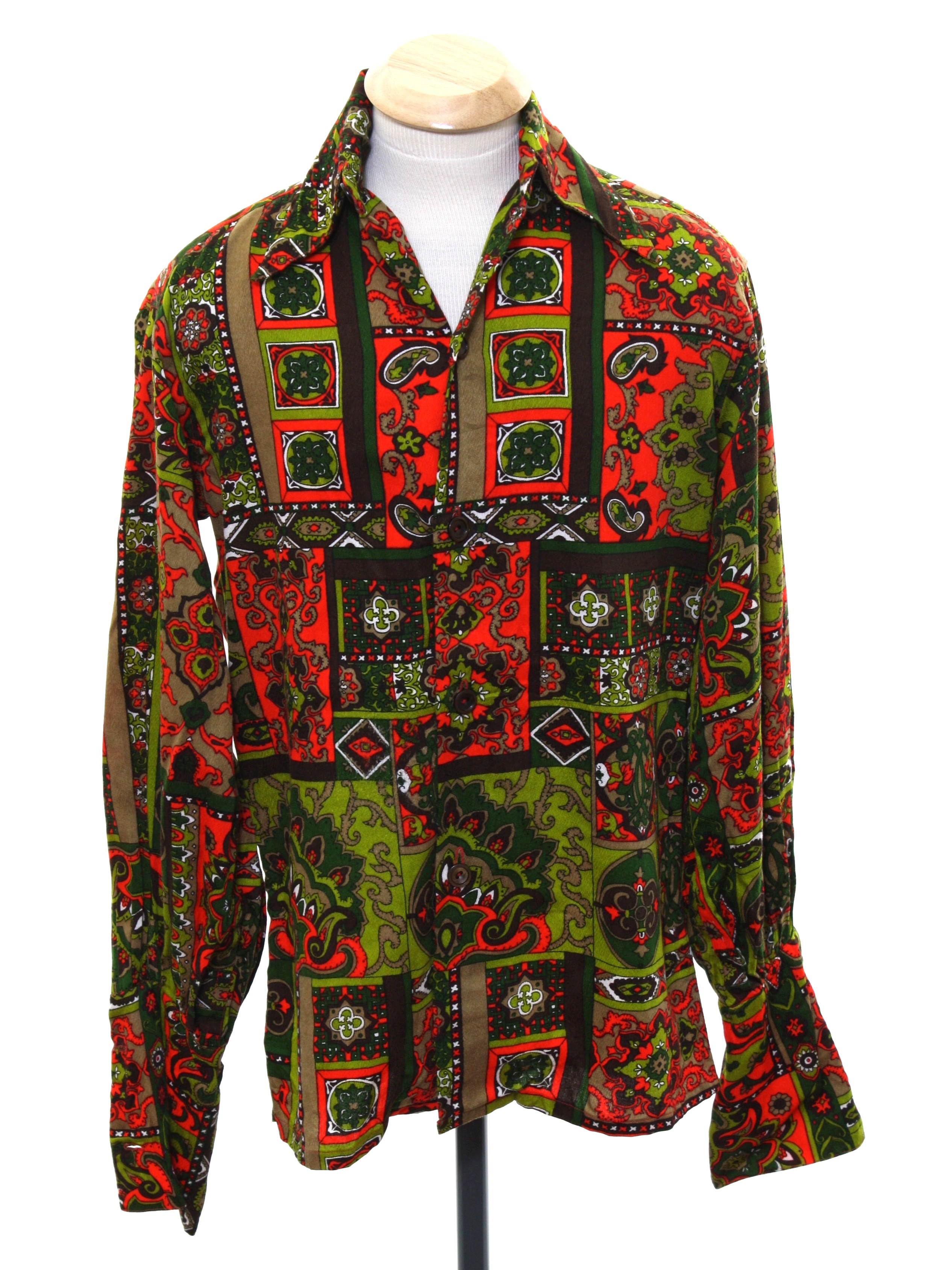 Retro 1970's Hippie Shirt (Home Sewn) : Early 70s -Home Sewn- Mens ...