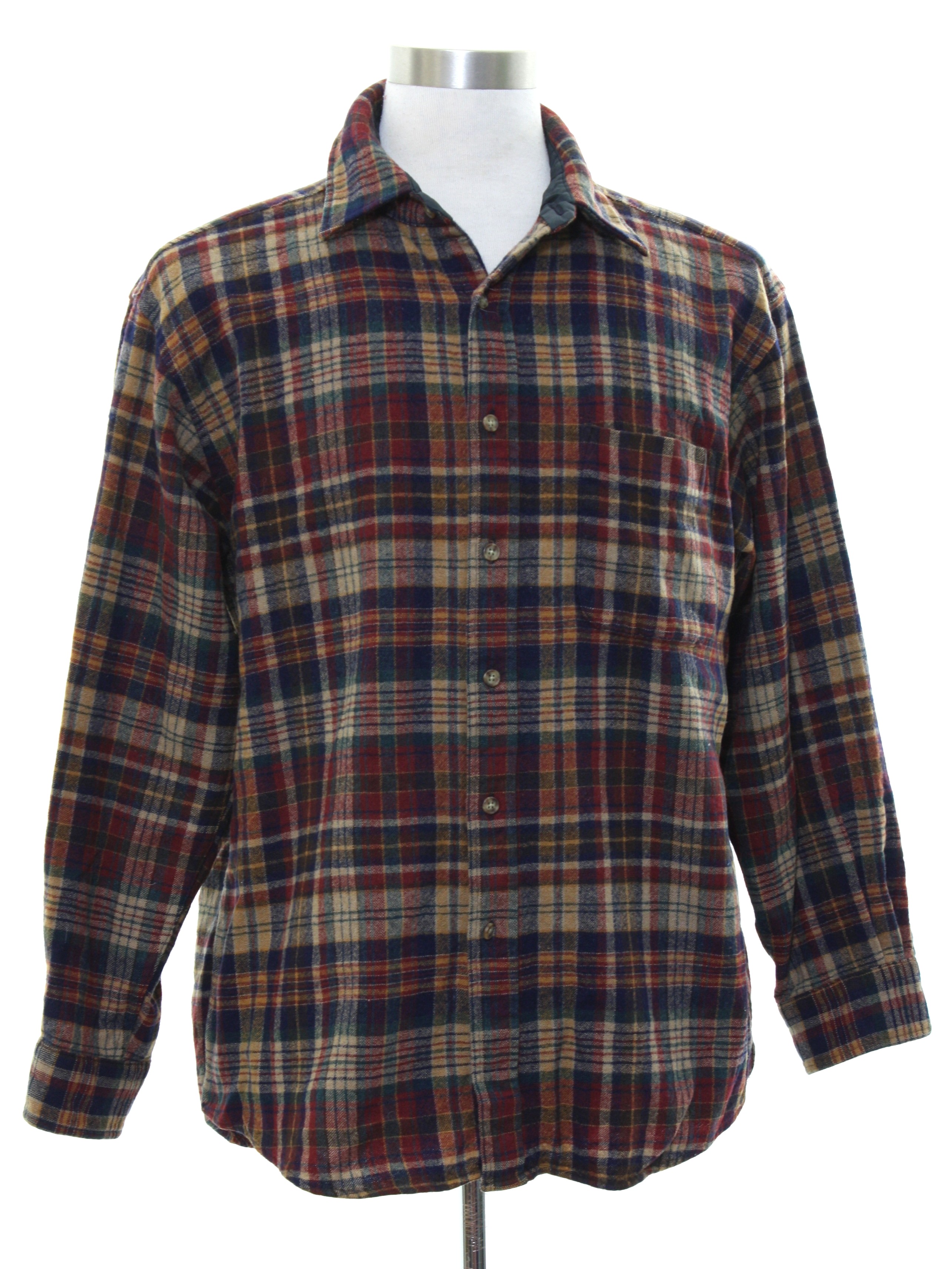 80's Pendleton Wool Shirt: 80s -Pendleton- Mens beige background wool ...