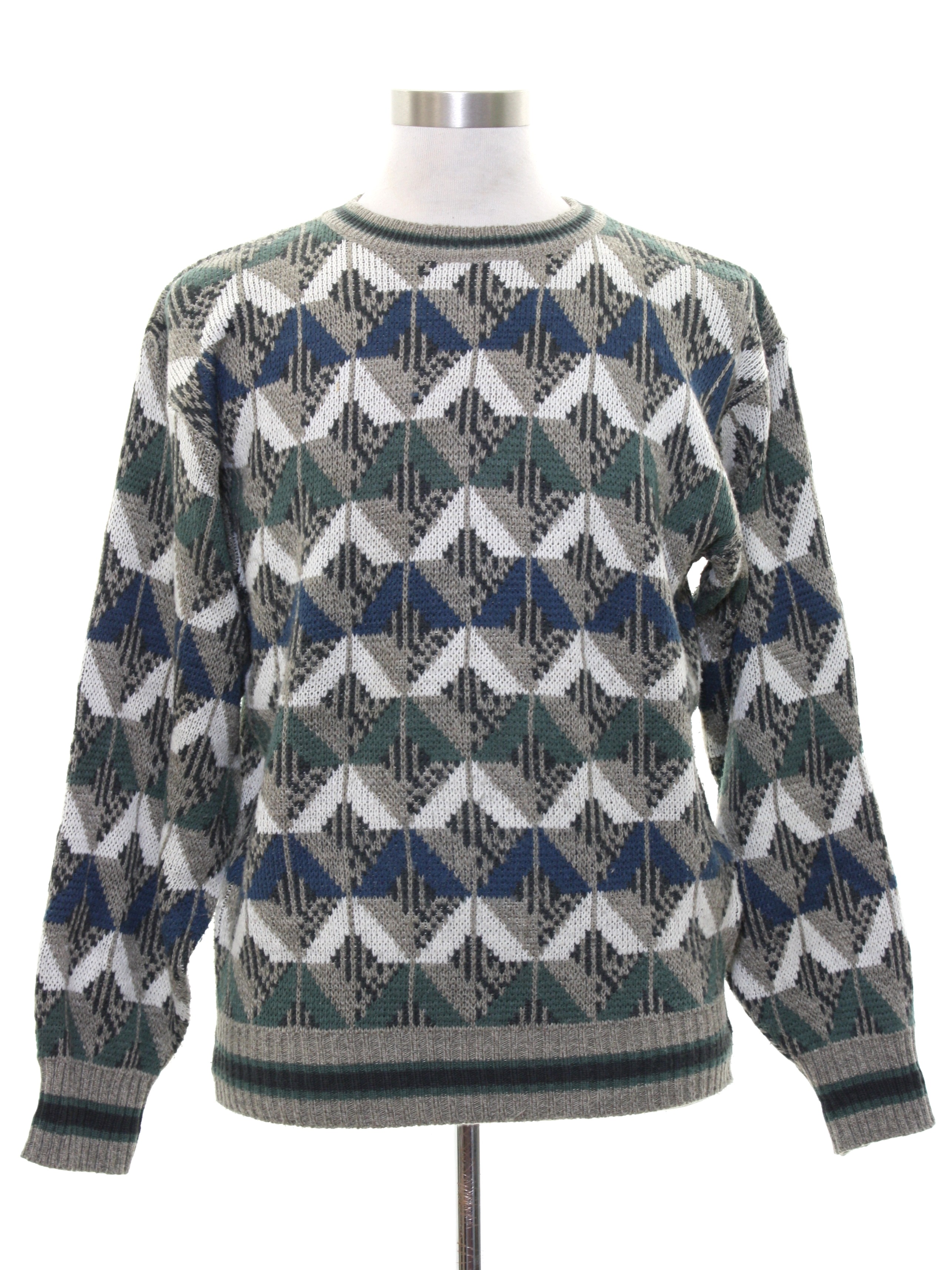 Retro 1980's Sweater (Towncraft) : 80s -Towncraft- Mens hazy taupe ...