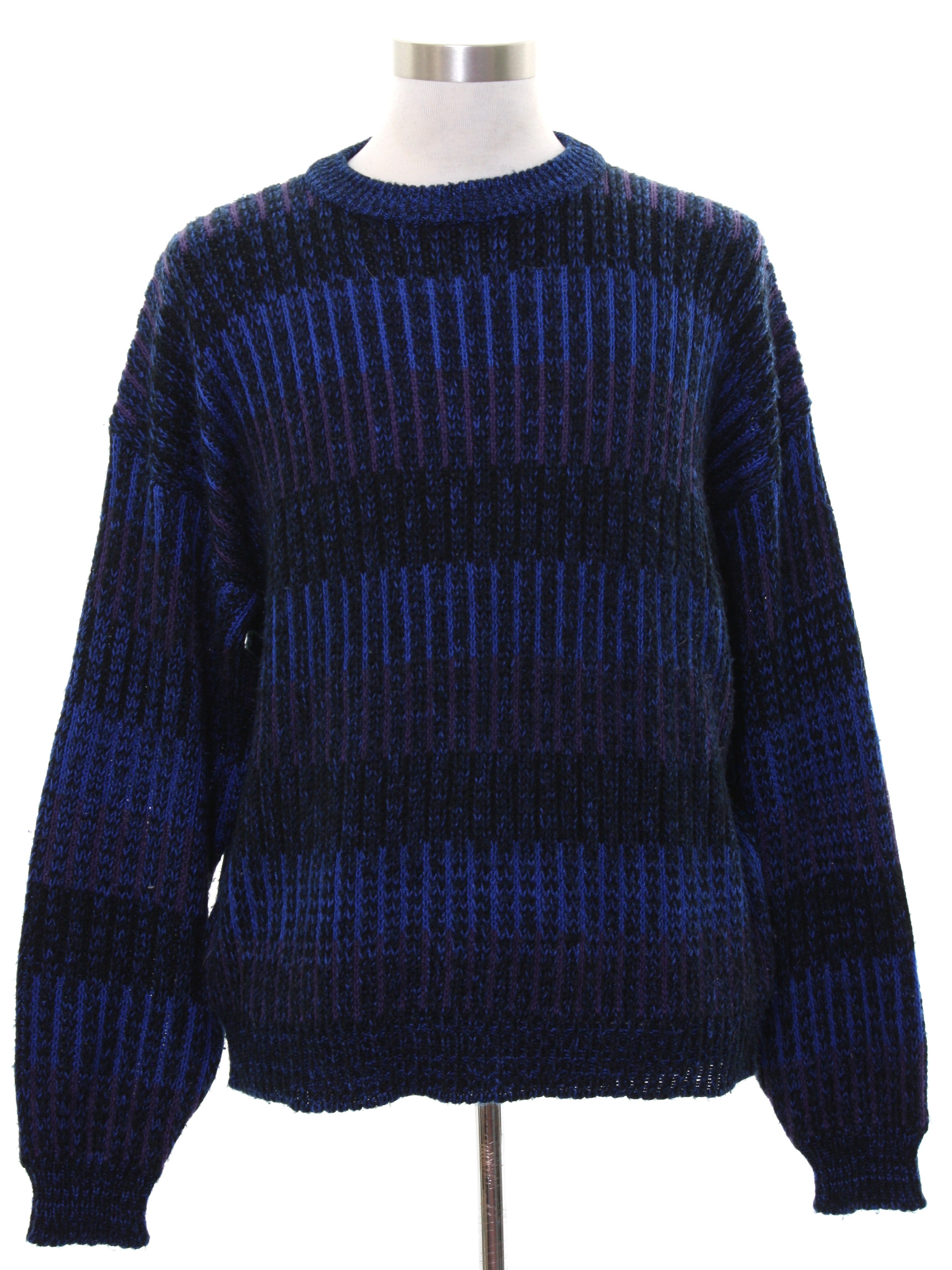 1980's Vintage Saturdays Sweater: 80s -Saturdays- Mens electric blue ...