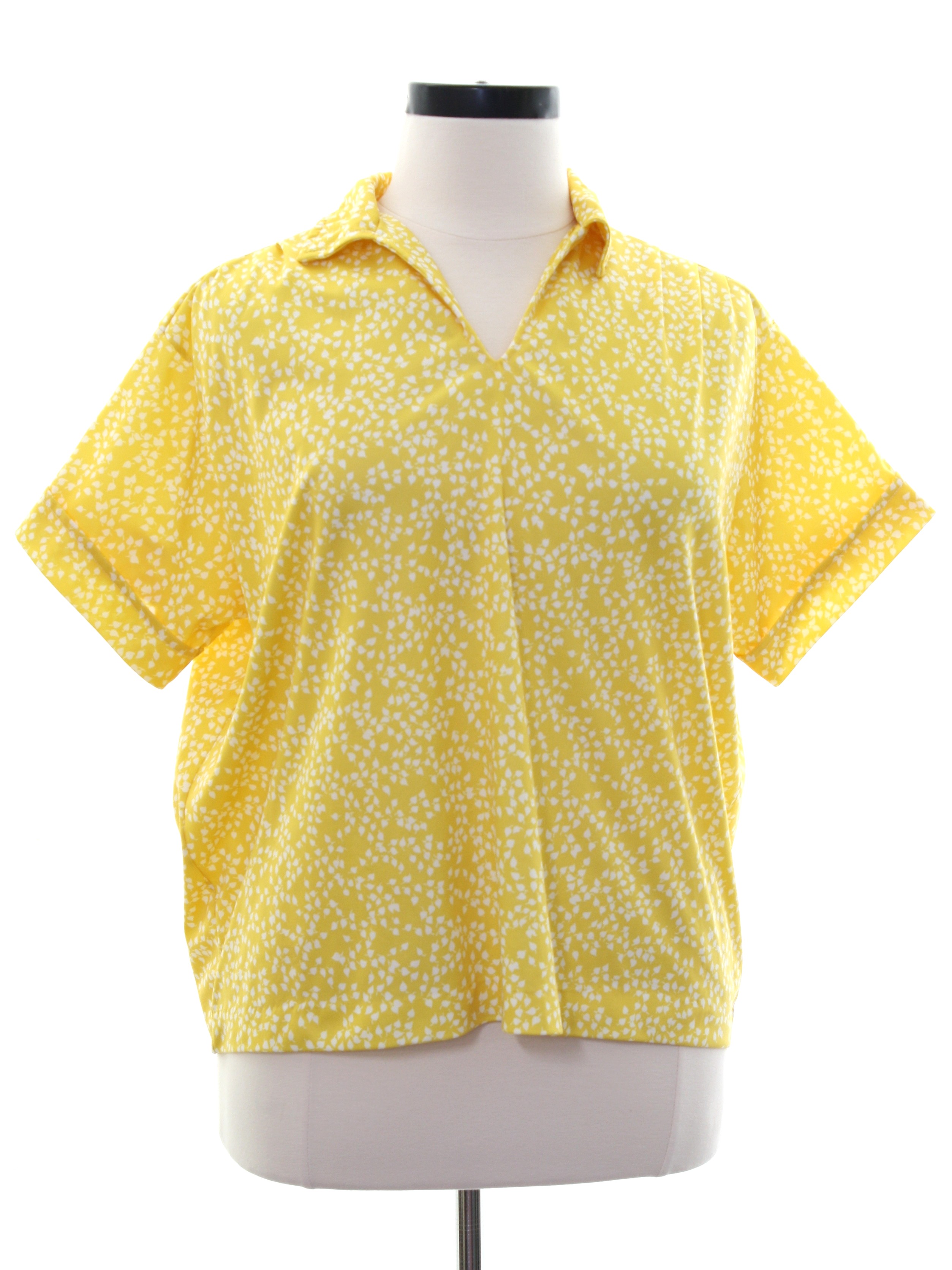 70's Vintage Shirt: Late 70s or Early 80s -Pretty Tops- Womens golden ...