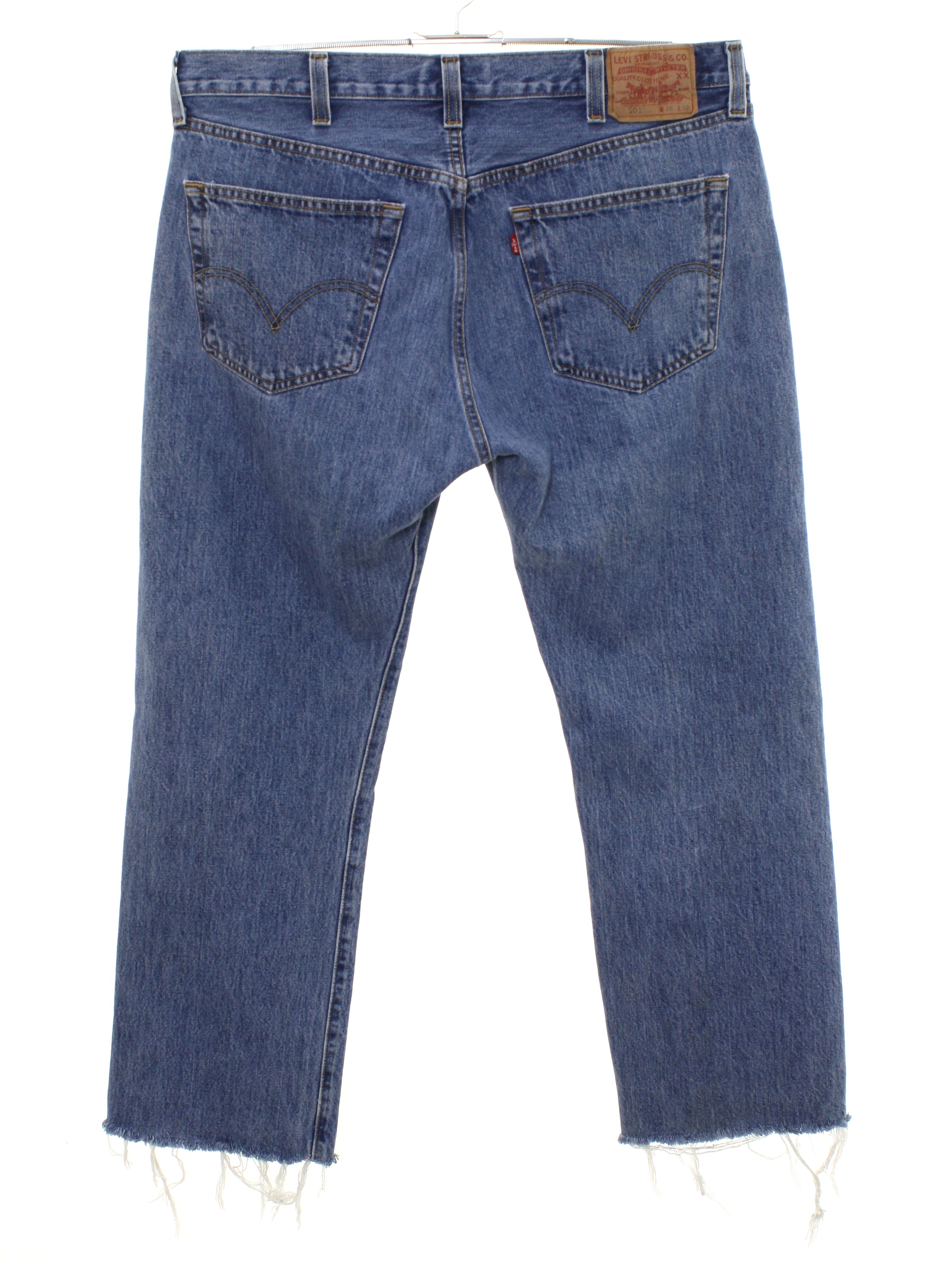 90's Vintage Pants: Late 90s -Levis 501- Mens faded blue cotton denim ...