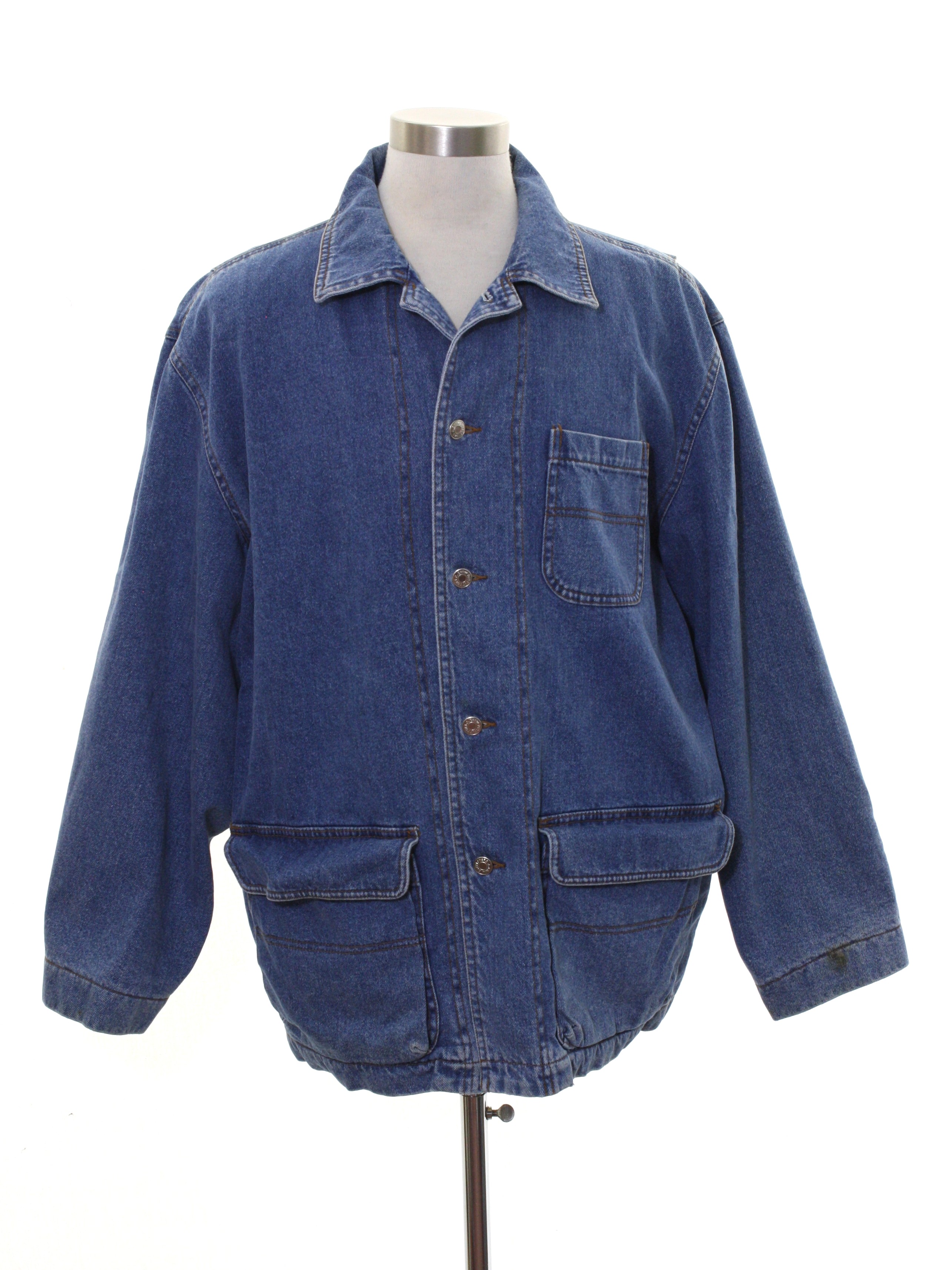 1980's Vintage J Crew Jacket: Late 80s -J Crew- Mens hazy blue ...