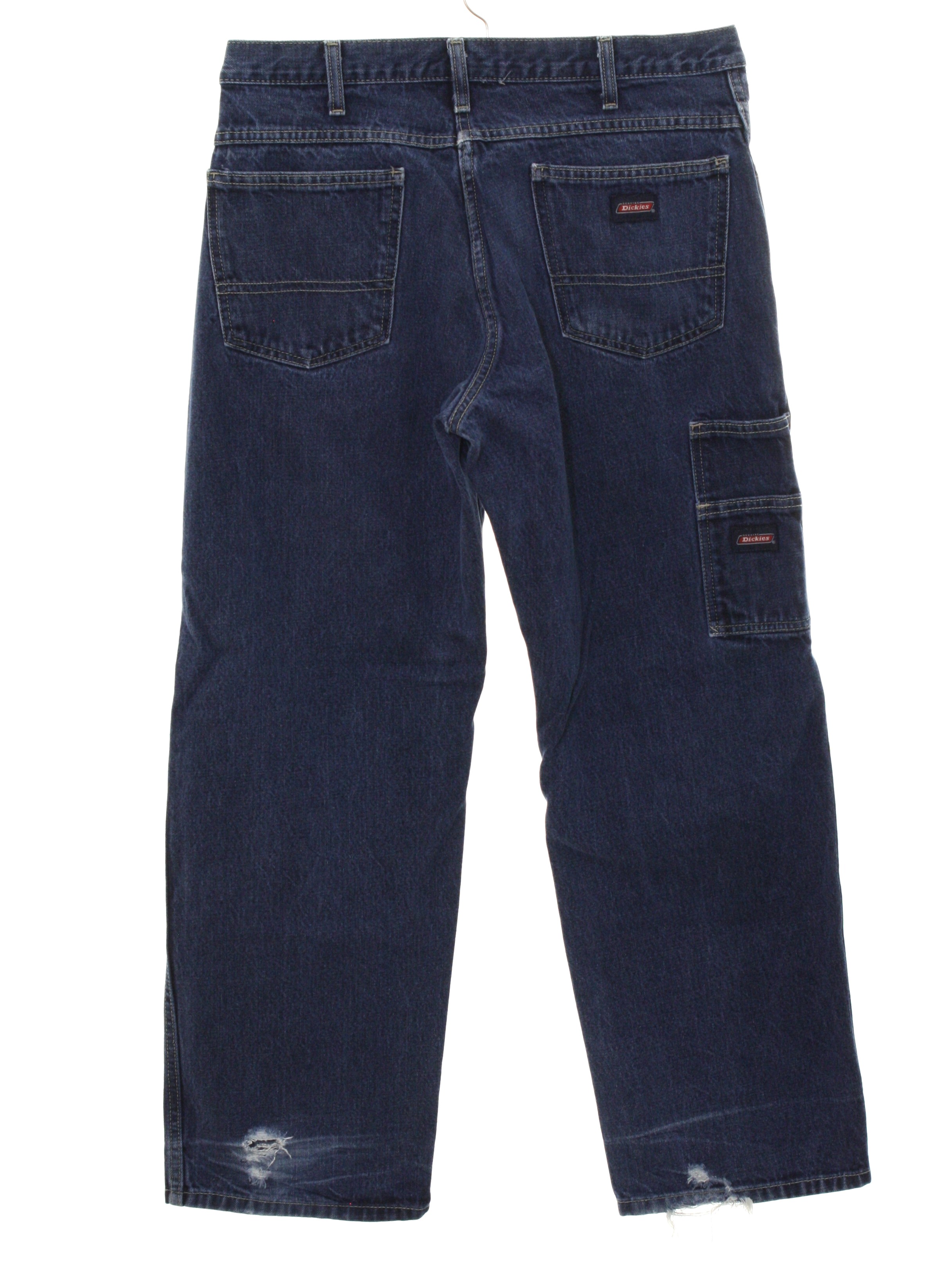 Vintage 1990's Pants: Late 90s -Dickies-- Mens dark blue cotton denim ...
