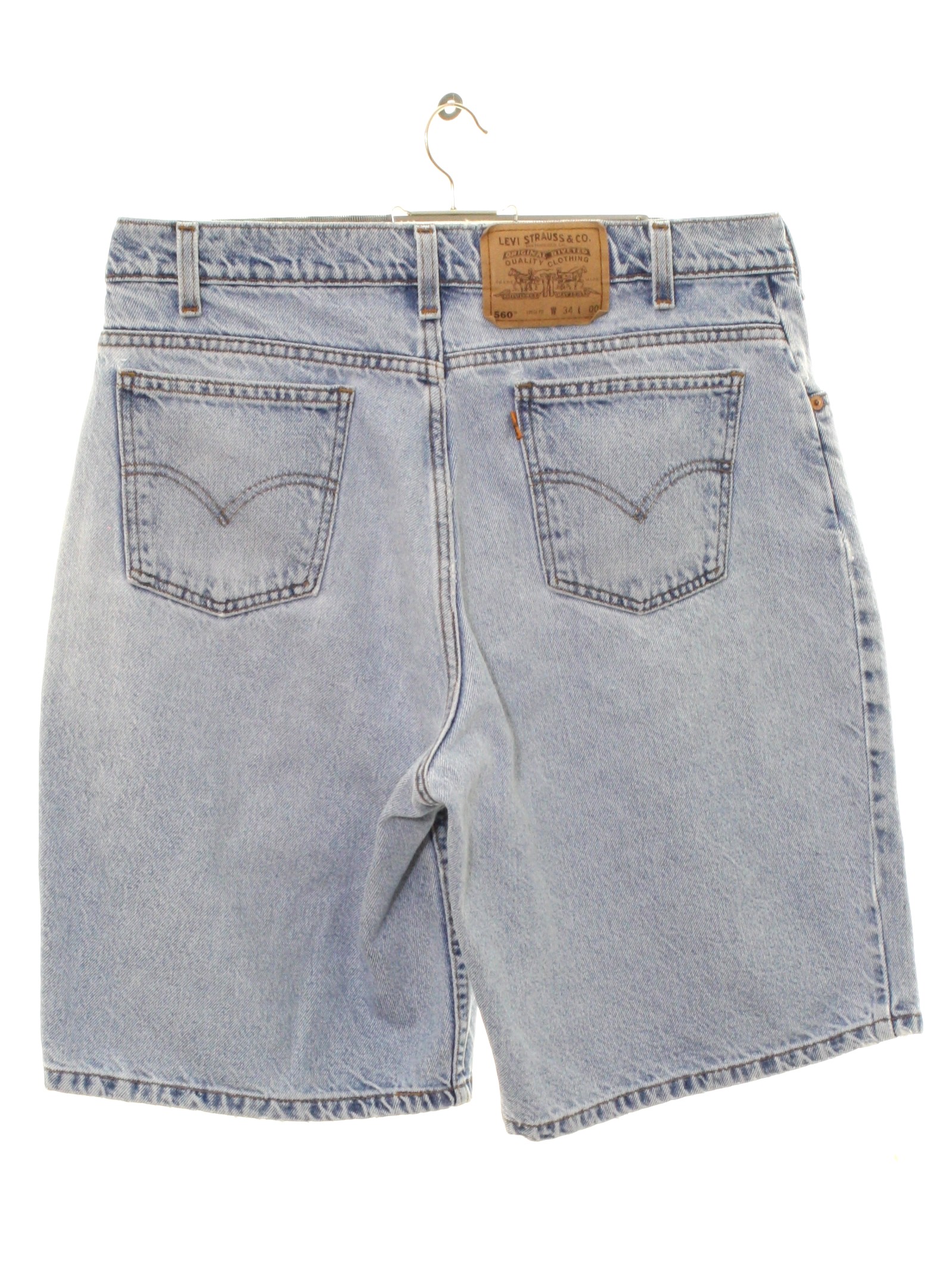 mens 80s jean shorts