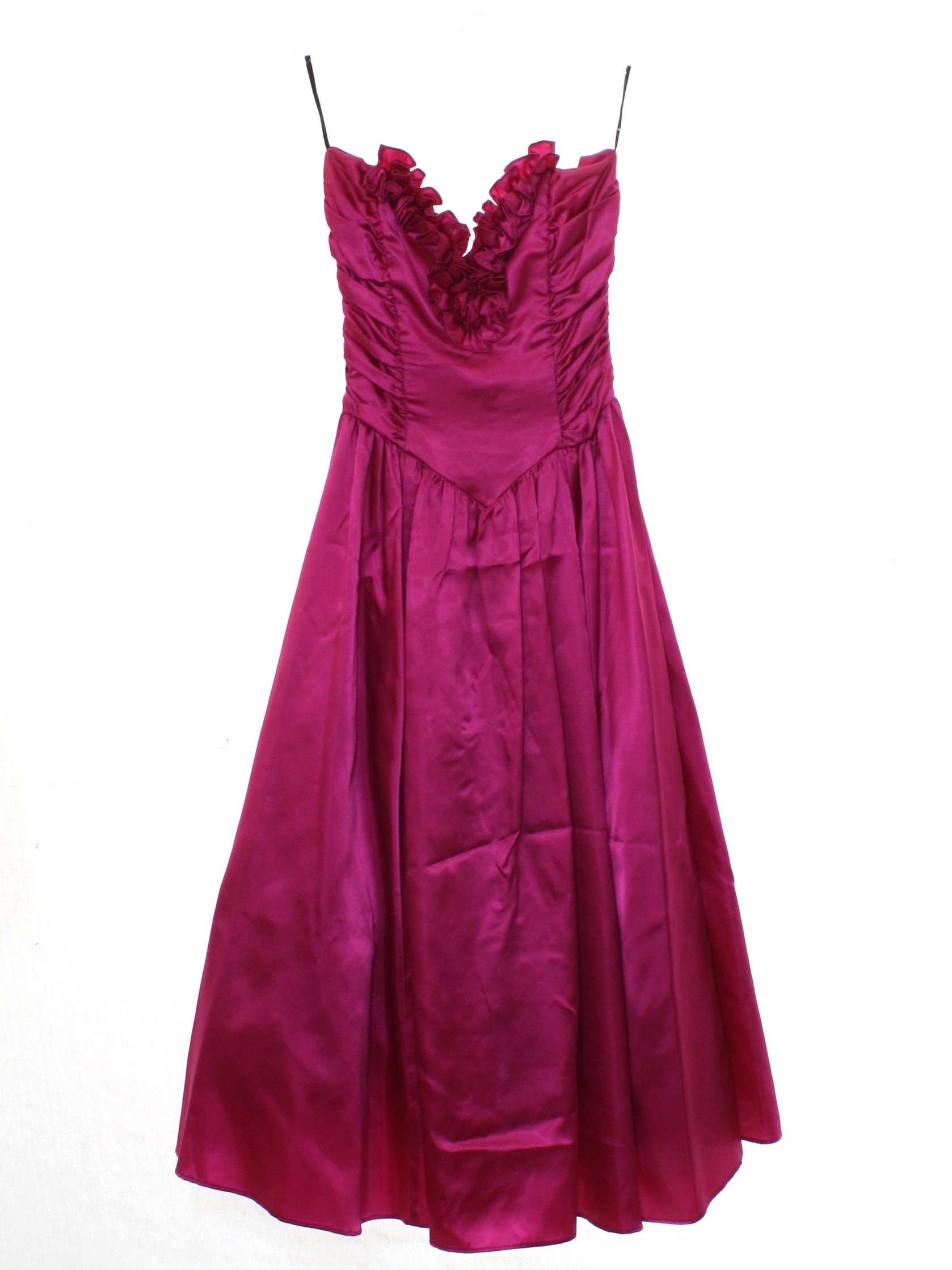 1980's Cocktail Dress (Gunne Sax): 80s -Gunne Sax- Girls sheeny magenta ...