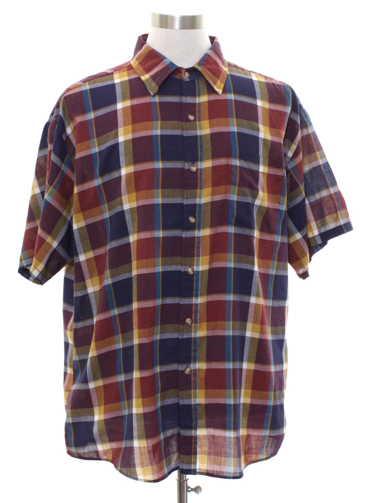 80s Retro Shirt: 80s -Key Elements- Mens dark plum background polyester ...