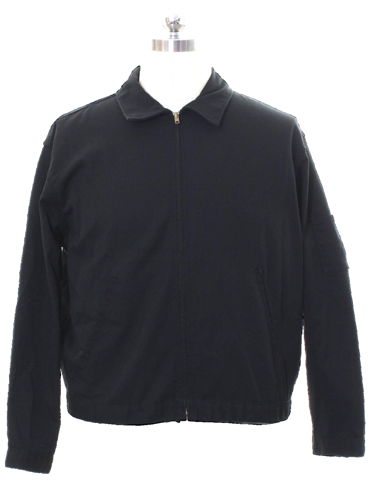 Vintage Dickies 1980s Jacket: 80s -Dickies- Mens black polyester cotton ...