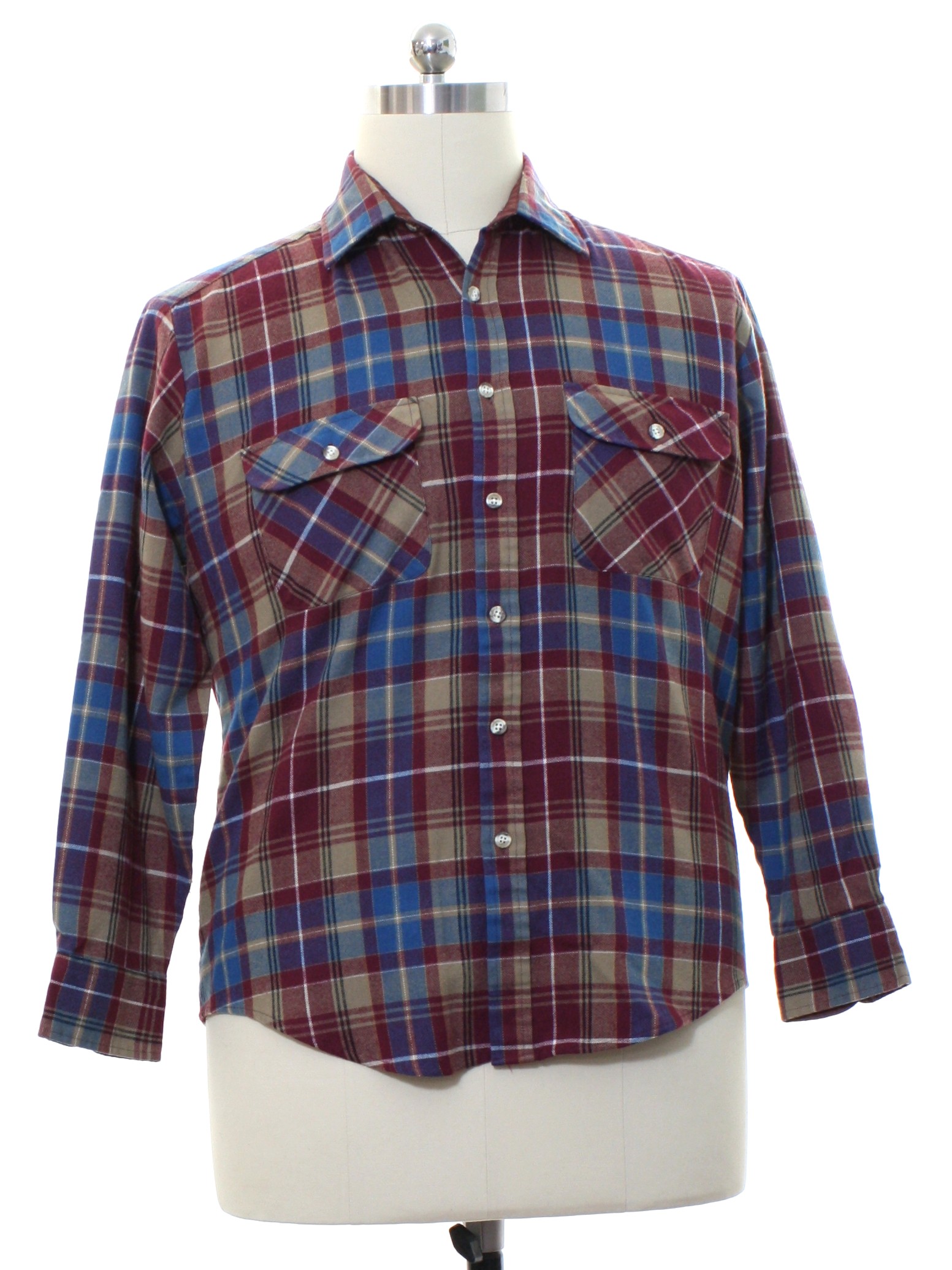 Vintage 1980s Light Purple Plaid Blouse Vintage 1980s Light Purple Plaid Blouse