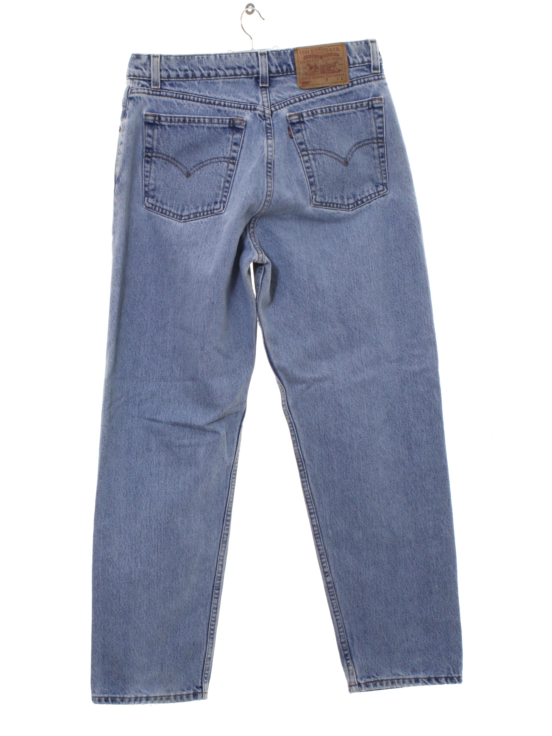 1990s Vintage Pants: 90s -Levis 560- Womens faded blue cotton denim ...