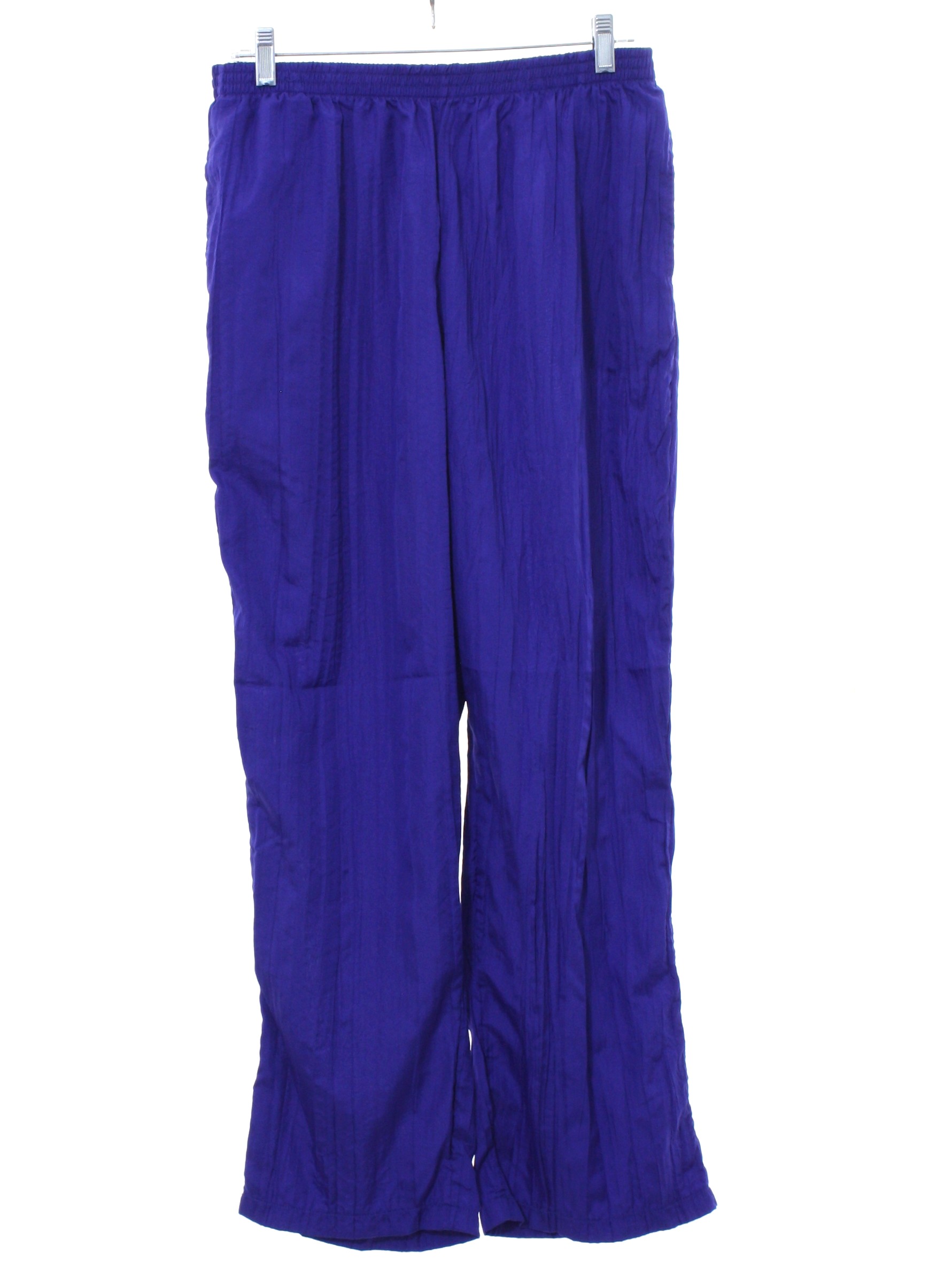 Pants: -No Label- Womens grape colored lightweight crinkly polyester ...