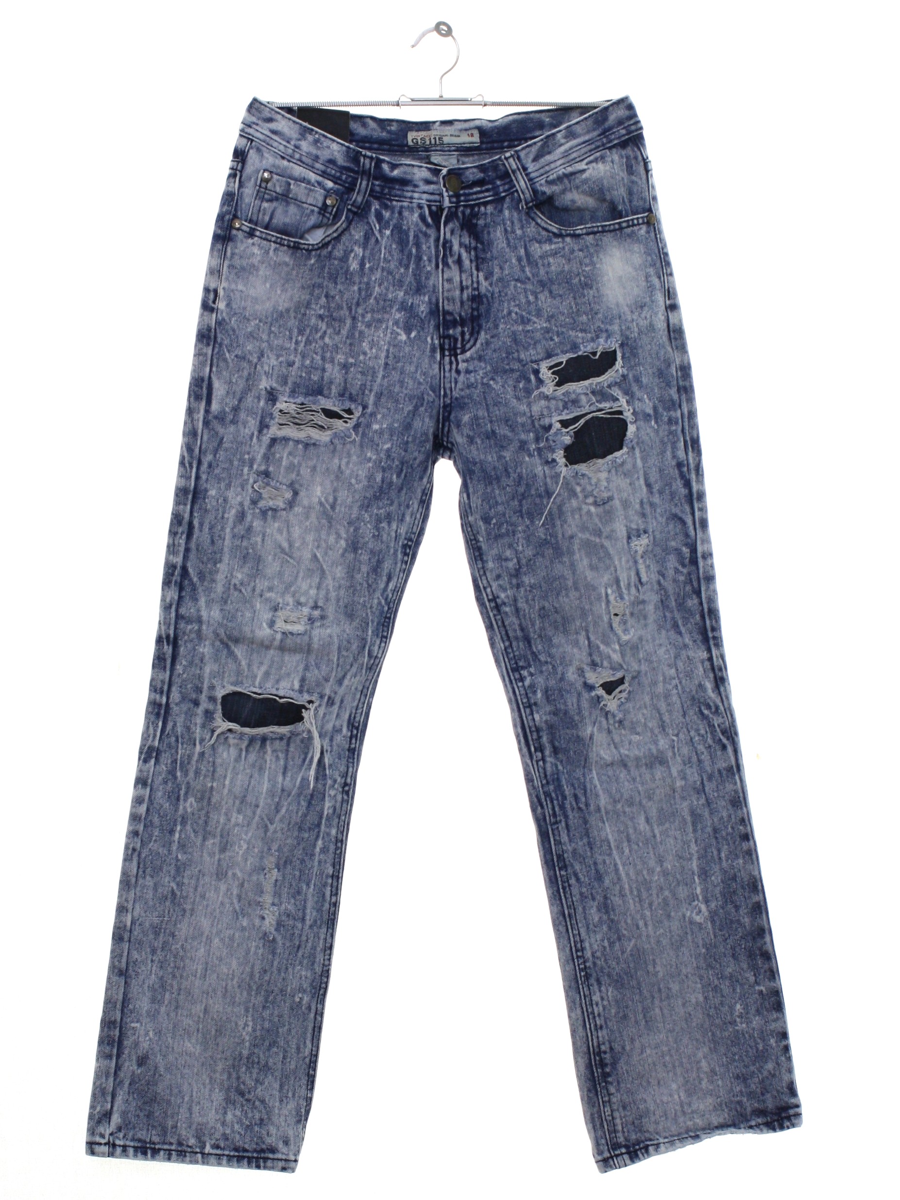Pants: 90s -GS115 [Vintage Original Brand]- Mens acid washed slightly ...