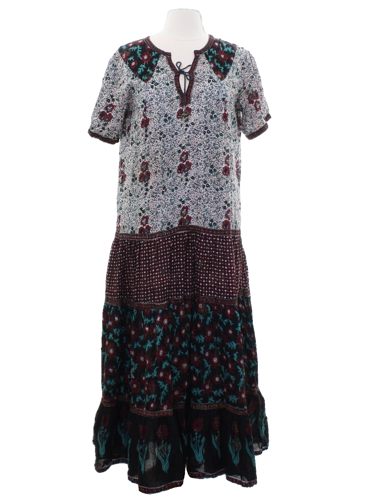 1980's Vintage Her Style Hippie Dress: 80s -Her Style- Womens multi ...