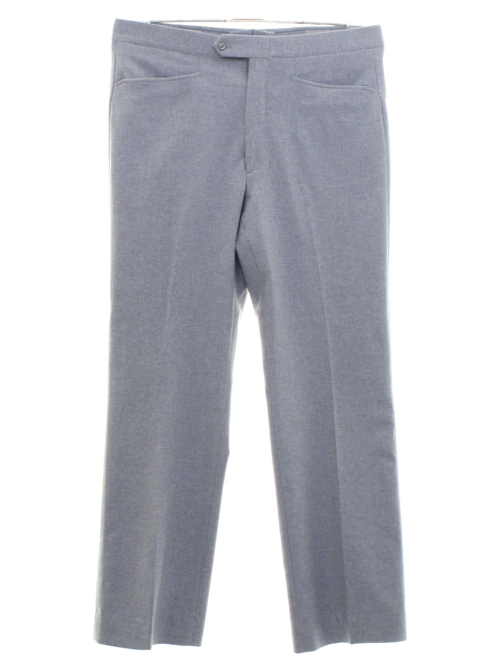 Vintage 1970's Pants: 70s -No Label- Mens dove gray solid colored ...