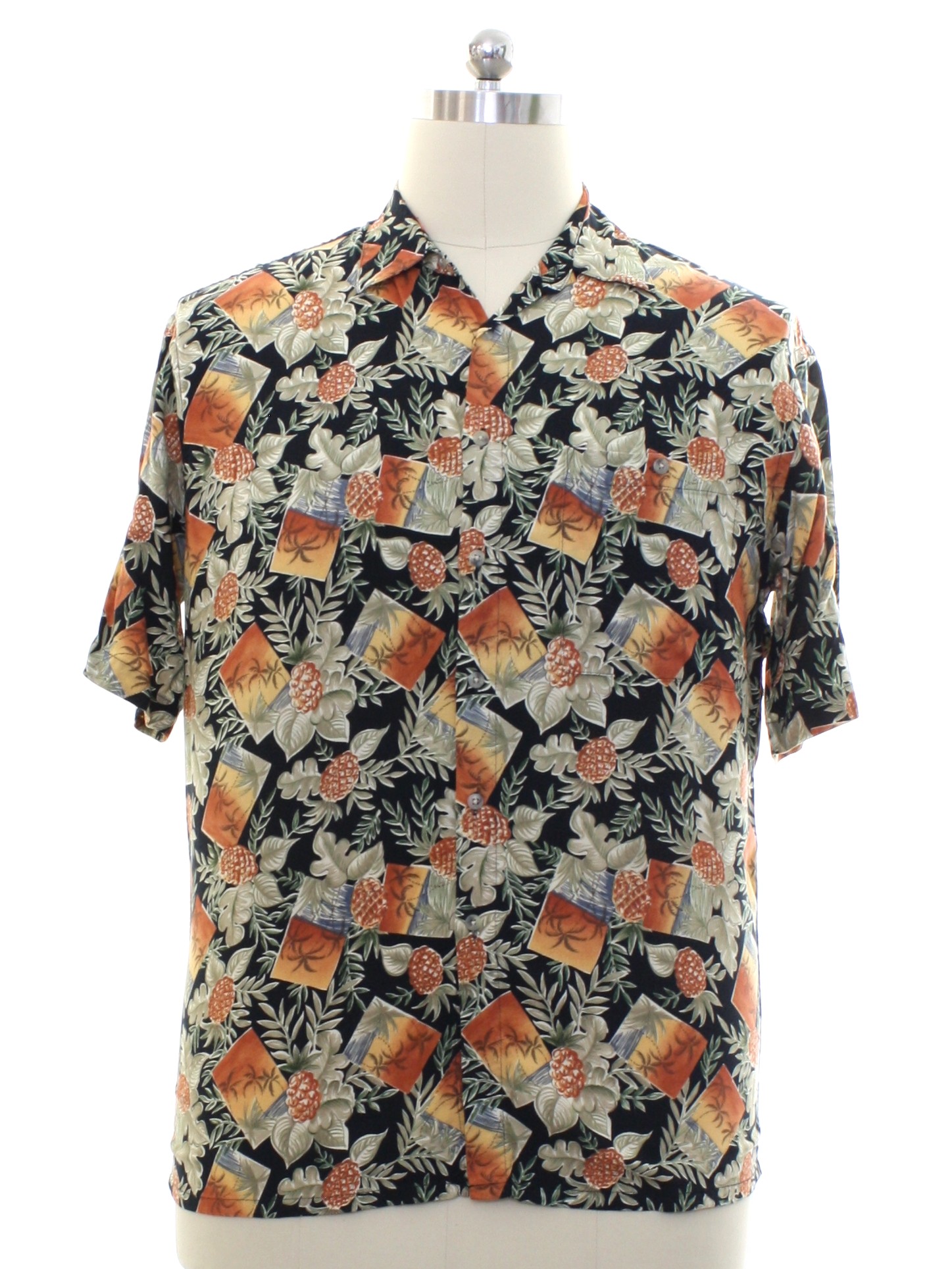 Campia 90's Vintage Hawaiian Shirt: 90s -Campia- Mens black background ...