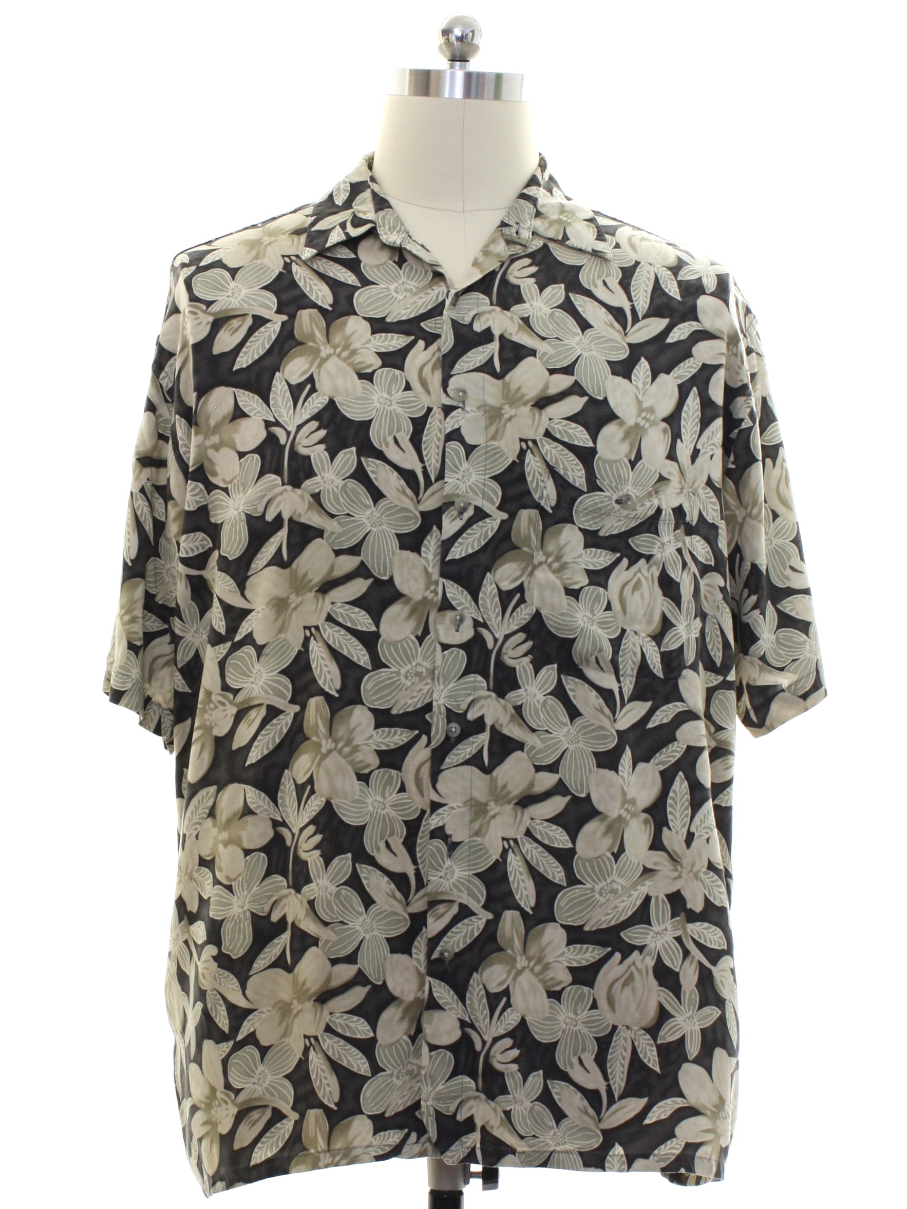 1990's Shirt (Campia): 90s -Campia- Mens shades of charcoal background ...